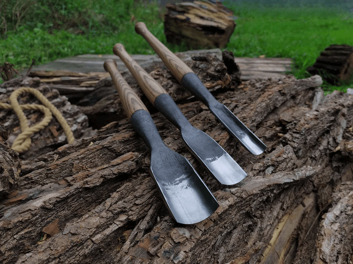 3-Piece Timber Framing Rounded Chisel Set - Randy's LLC