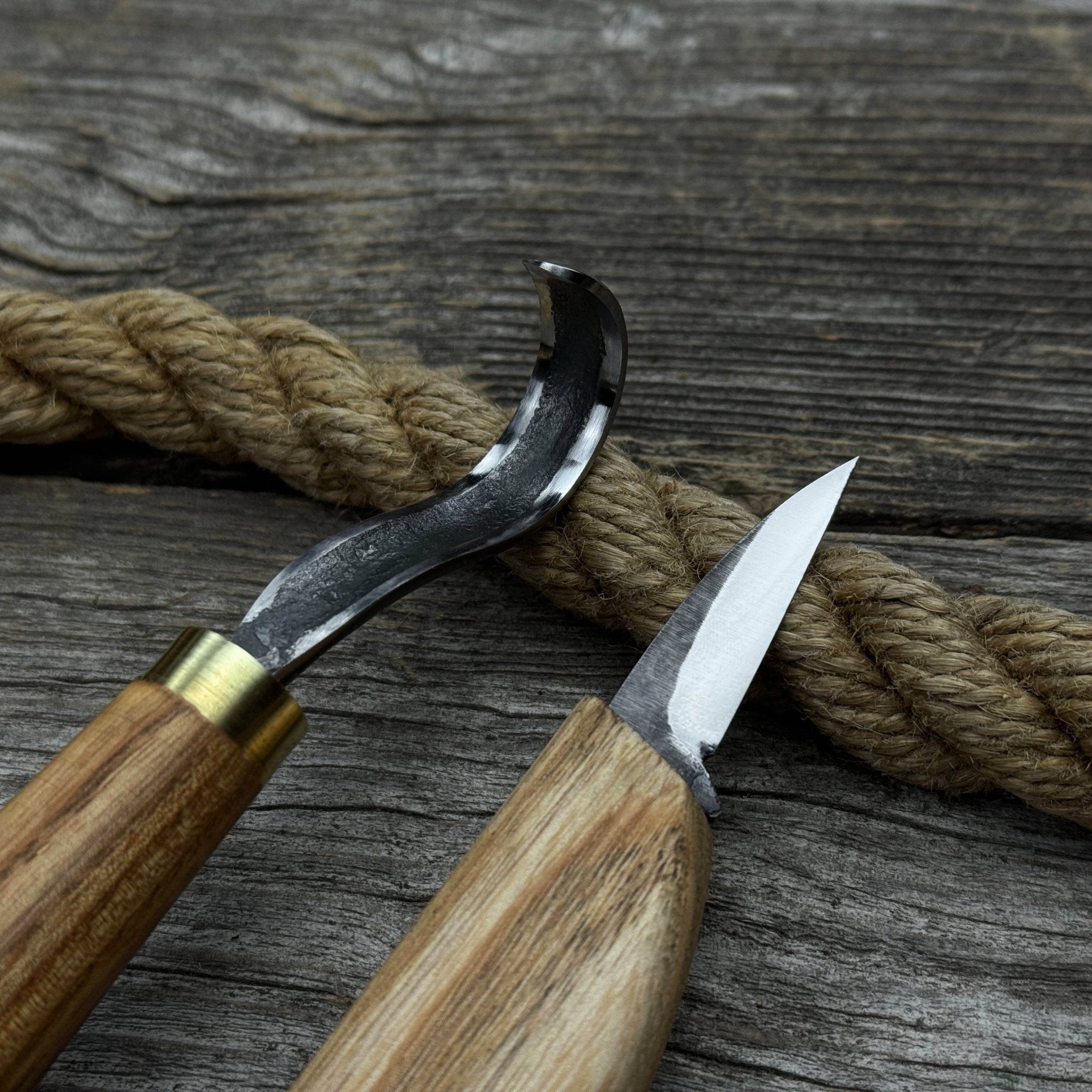 3-Piece Wood Carving Knife Set – Whittling Knife, Hook Knife & Leather Strop - Randy's LLC