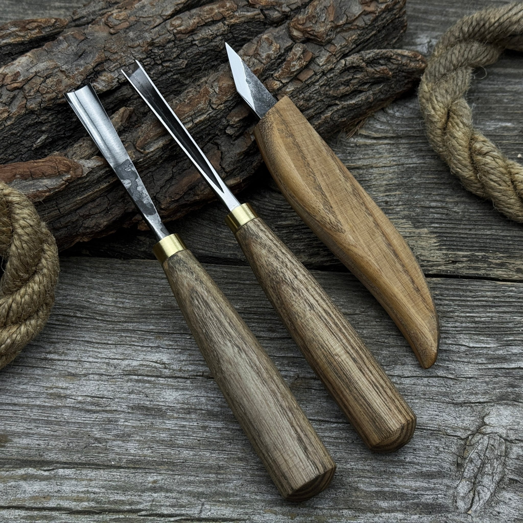 3-Piece Wood Carving Tool Set – For Geometric, Detail & Relief Carving - Randy's LLC