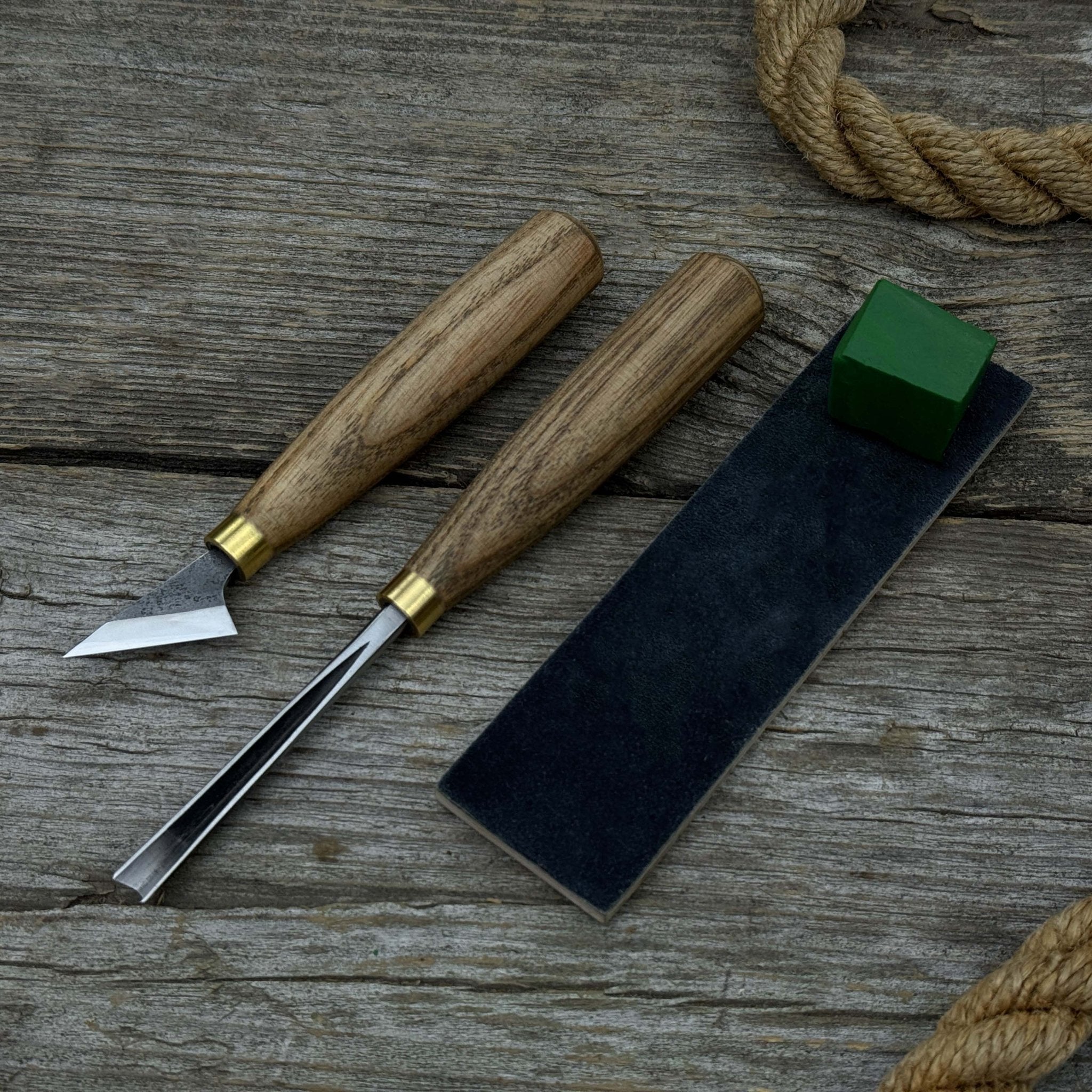 3-Piece Wood Carving Tool Set with Leather Case - Randy's LLC