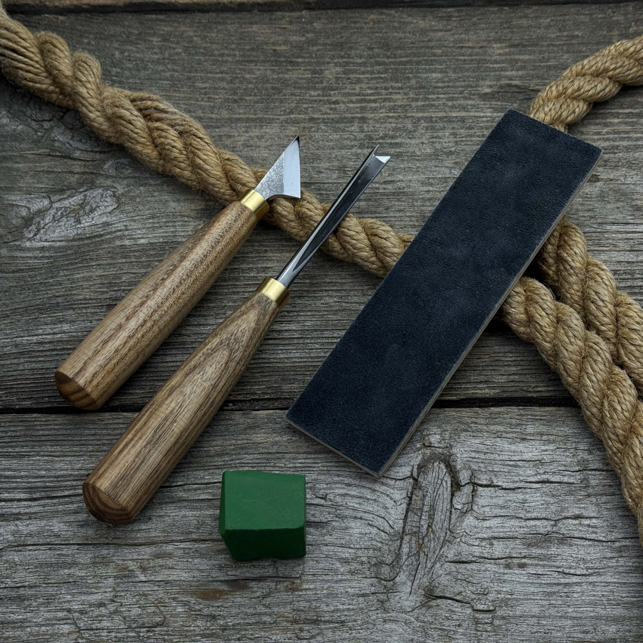 3-Piece Wood Carving Tool Set with Leather Case - Randy's LLC