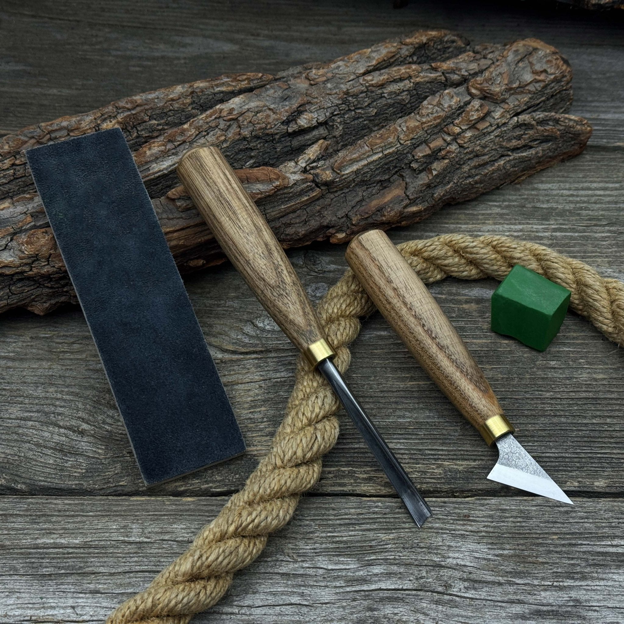 3-Piece Wood Carving Tool Set with Leather Case - Randy's LLC