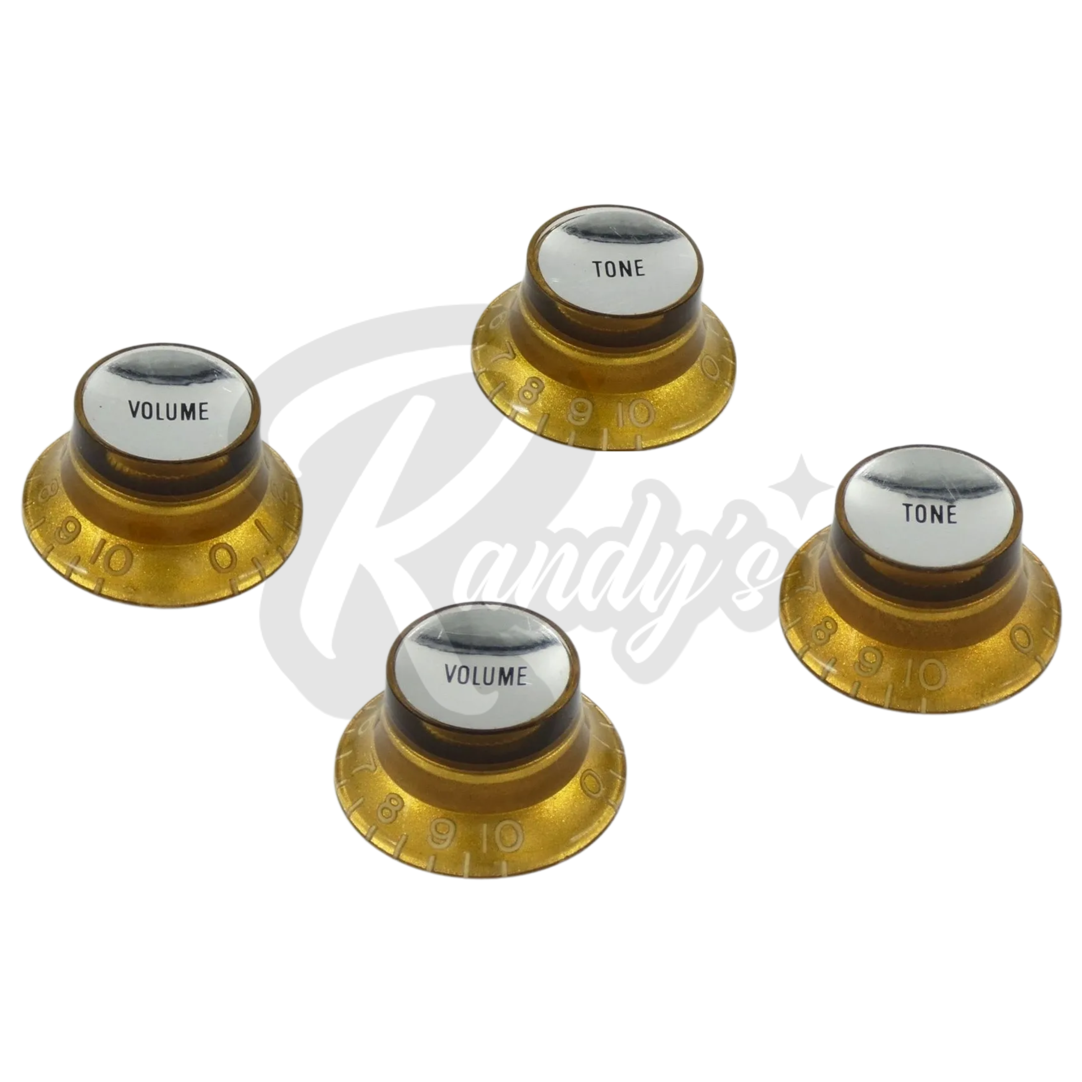 (Historic Series) CAB Top Hat/Reflector Knobs - Tone & Volume (4-Pack) - Fits Gibson® - Randy's LLC
