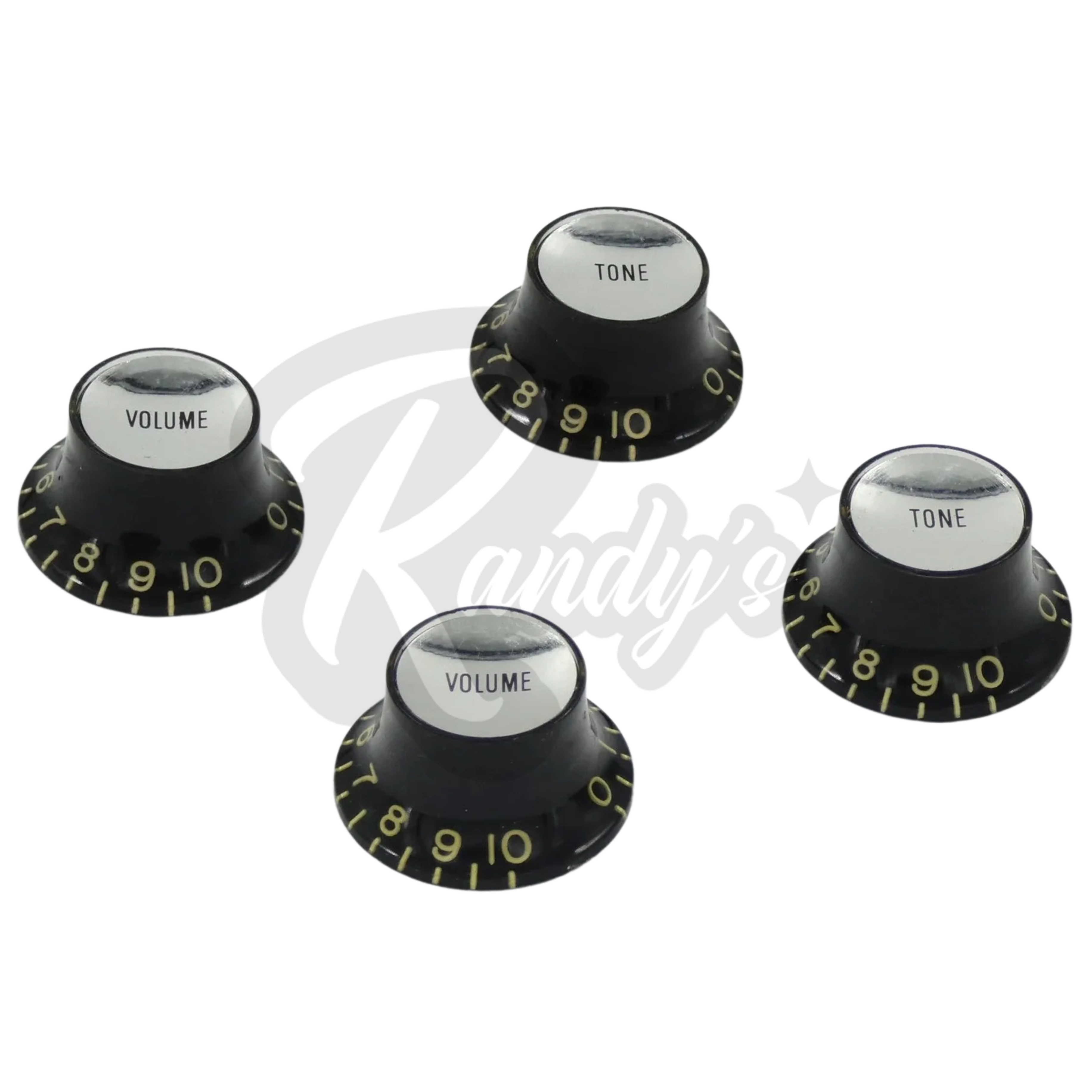 (Historic Series) CAB Top Hat/Reflector Knobs - Tone & Volume (4-Pack) - Fits Gibson® - Randy's LLC