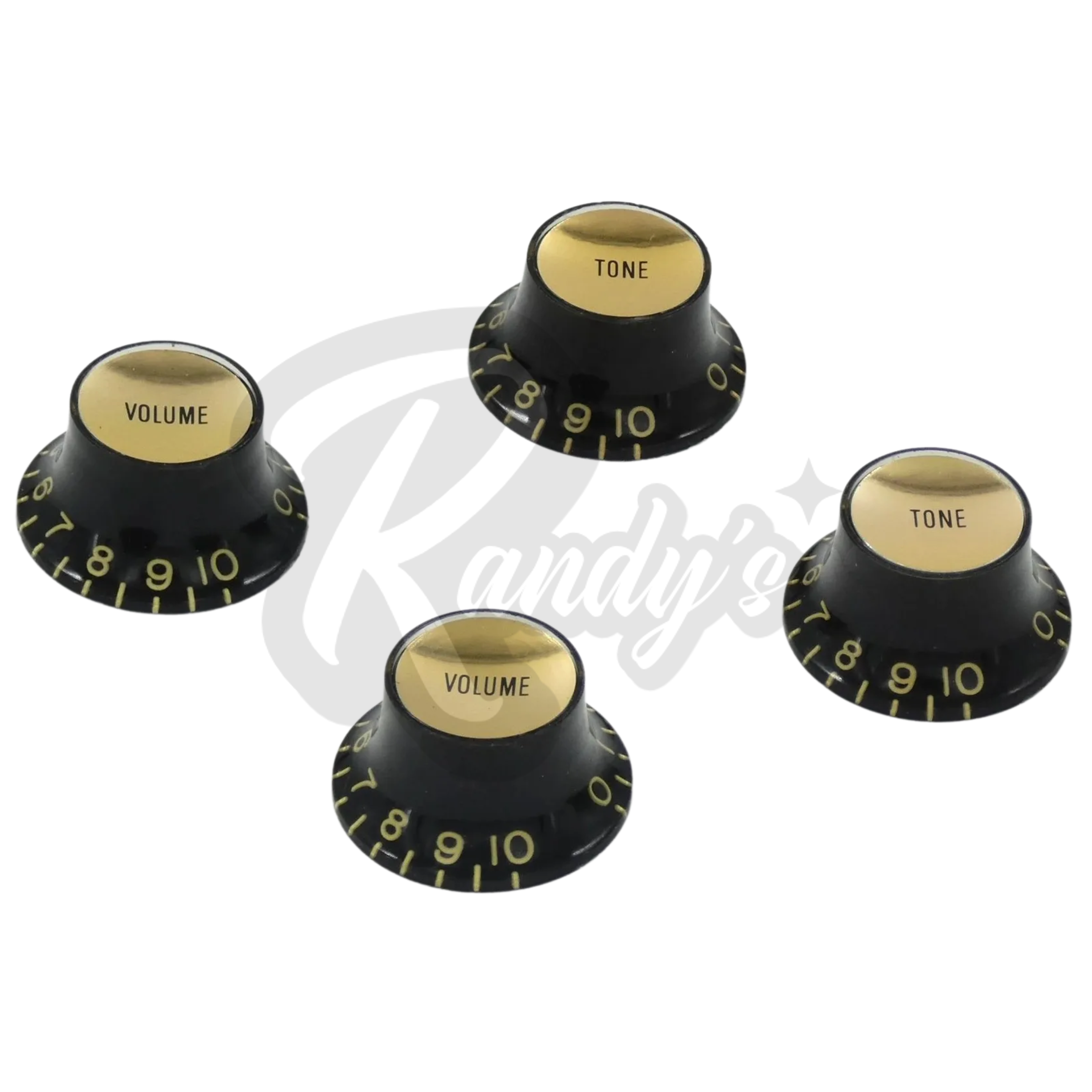 (Historic Series) CAB Top Hat/Reflector Knobs - Tone & Volume (4-Pack) - Fits Gibson® - Randy's LLC