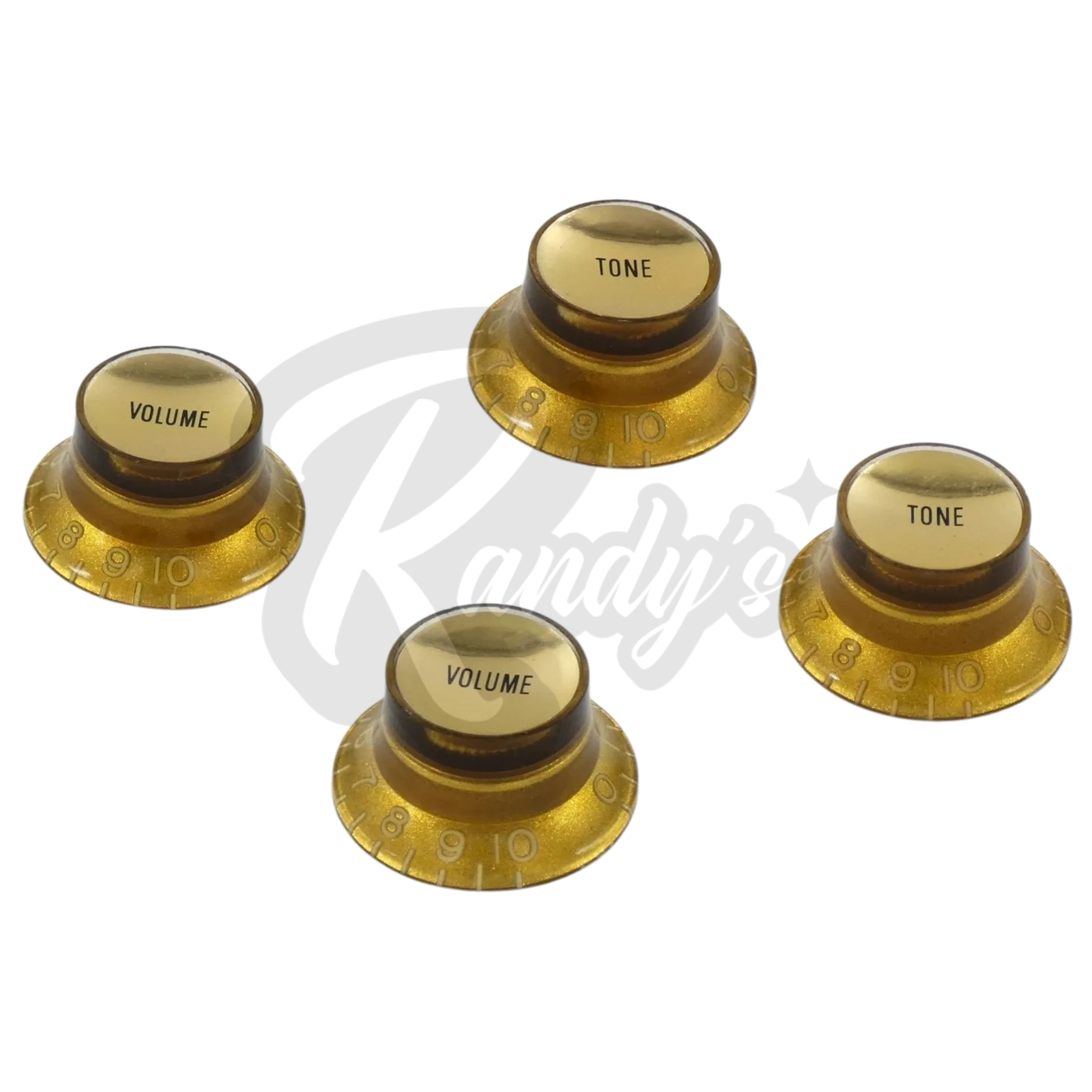 (Historic Series) CAB Top Hat/Reflector Knobs - Tone & Volume (4-Pack) - Fits Gibson® - Randy's LLC