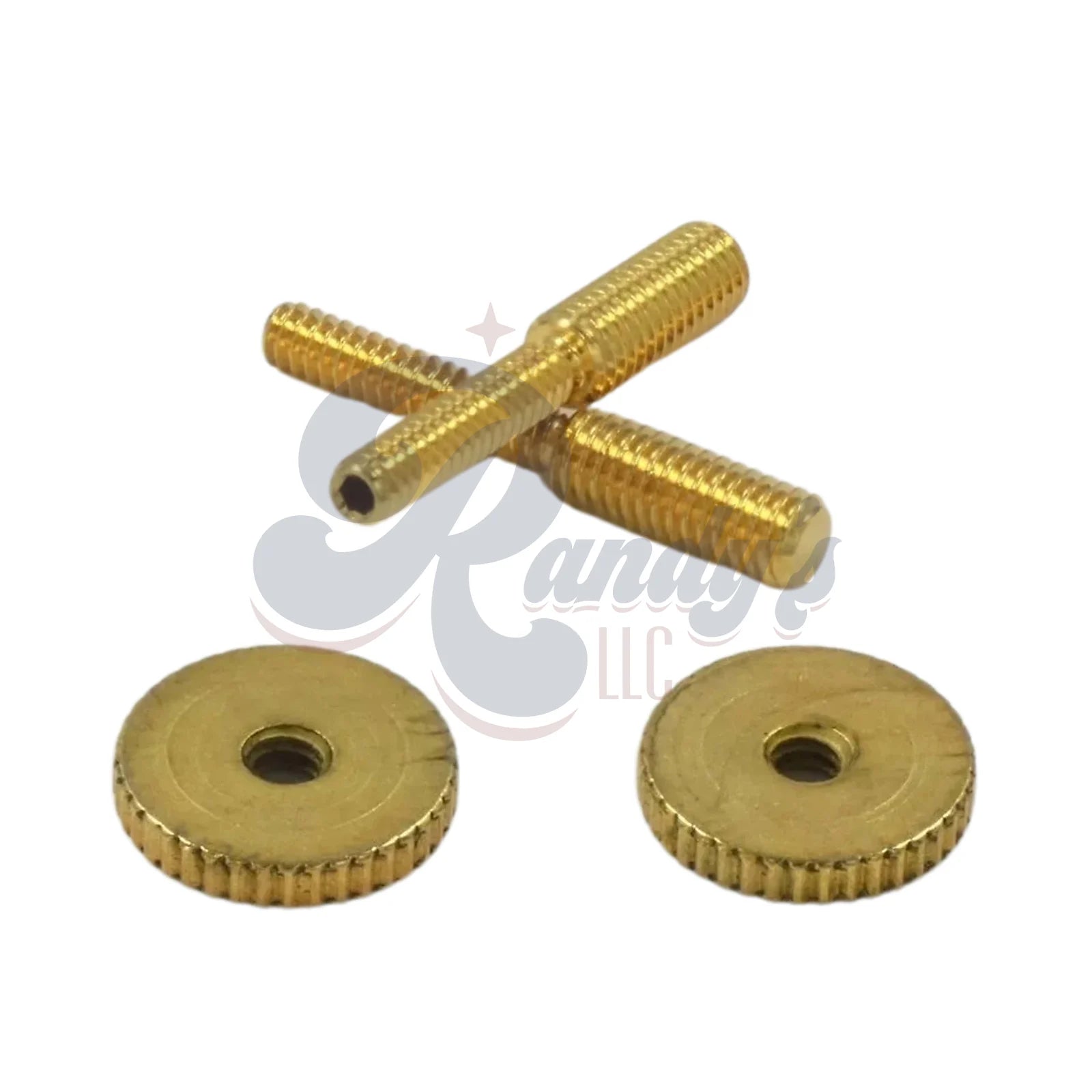 Advanced Plating | Nashville Tune-O-Matic TOM to Vintage ABR-1 Conversion Bridge Posts & Thumbwheels (Coarse Knurl) - Fits Gibson® - Randy's LLC