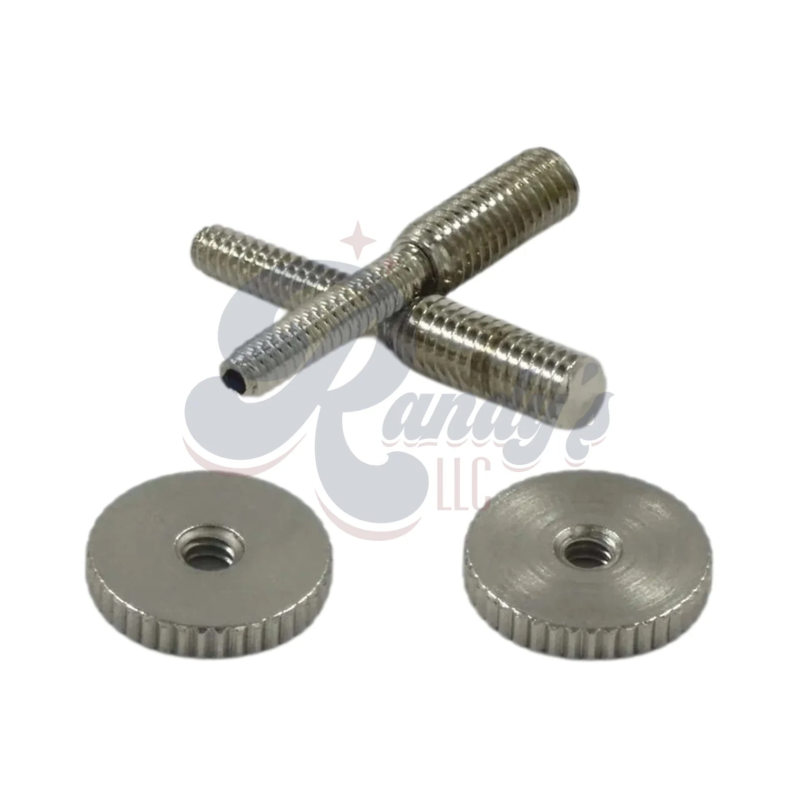 Advanced Plating | Nashville Tune-O-Matic TOM to Vintage ABR-1 Conversion Bridge Posts & Thumbwheels (Coarse Knurl) - Fits Gibson® - Randy's LLC