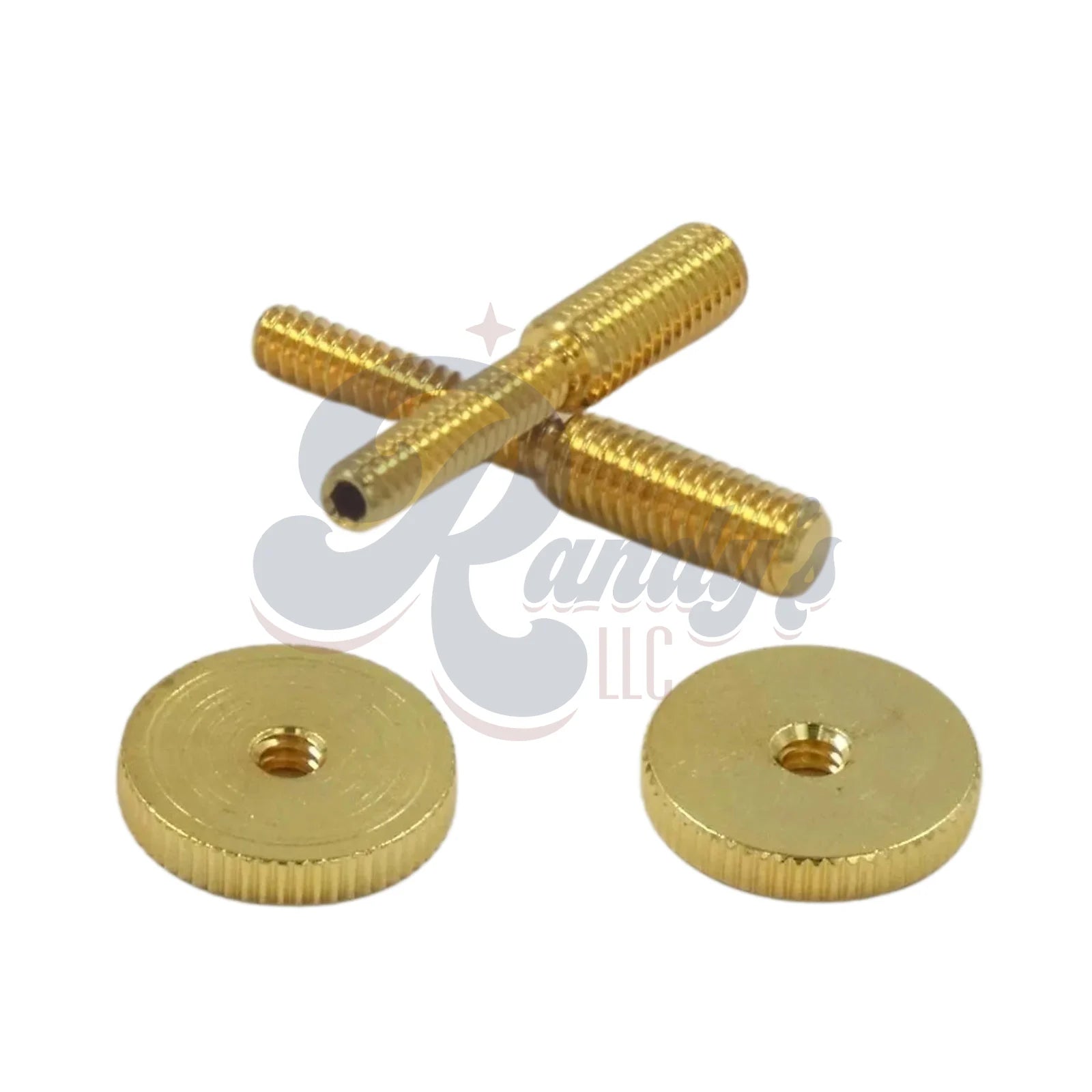 Advanced Plating | Nashville Tune-O-Matic TOM to ABR-1 Conversion Bridge Posts & Thumbwheels (Fine Knurl) - Fits Gibson® NEW - Randy's LLC