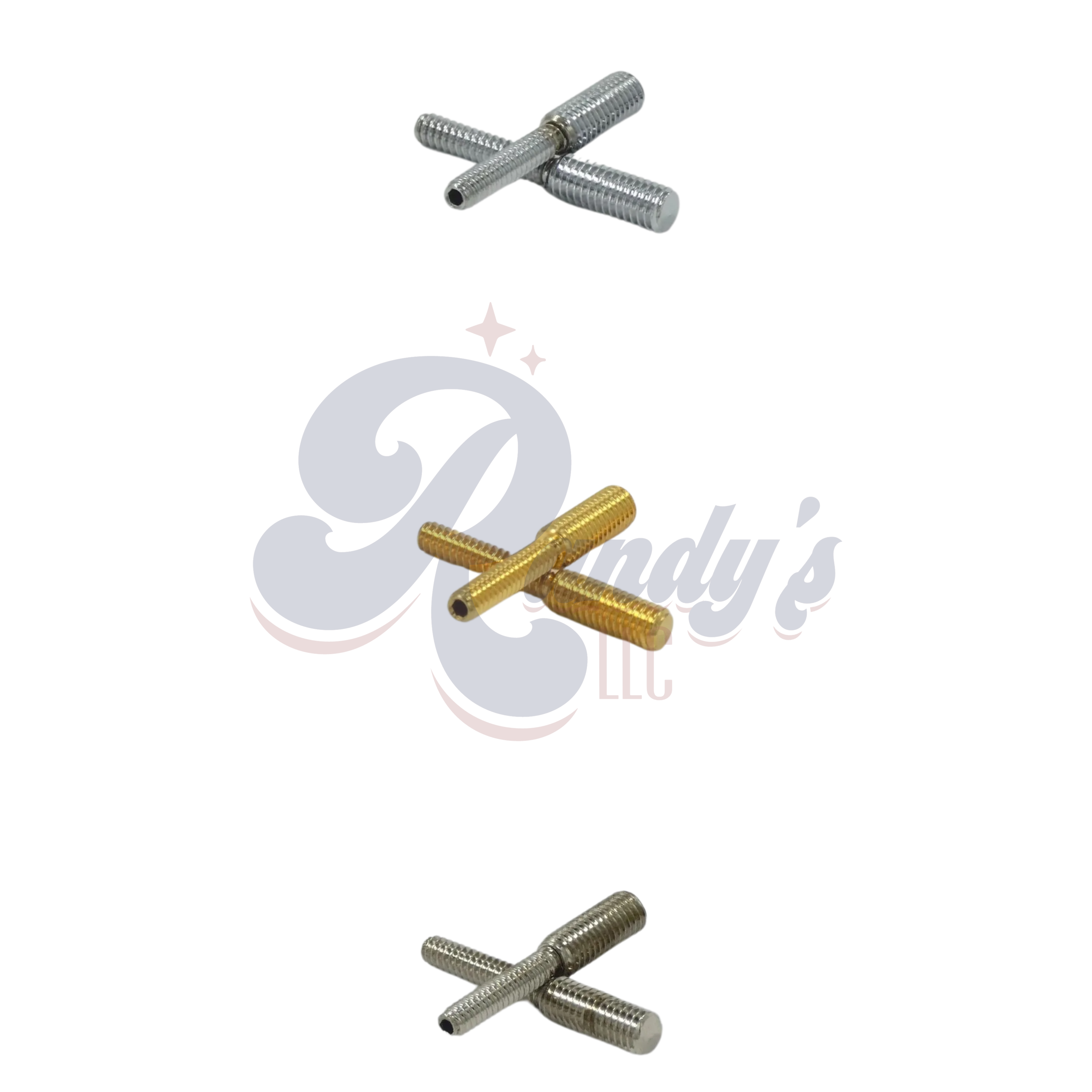 Advanced Plating (Contemporary Series) Nashville Tune-O-Matic to Vintage ABR-1 Conversion Bridge Posts (SAE) - Fits Gibson® - Randy's LLC