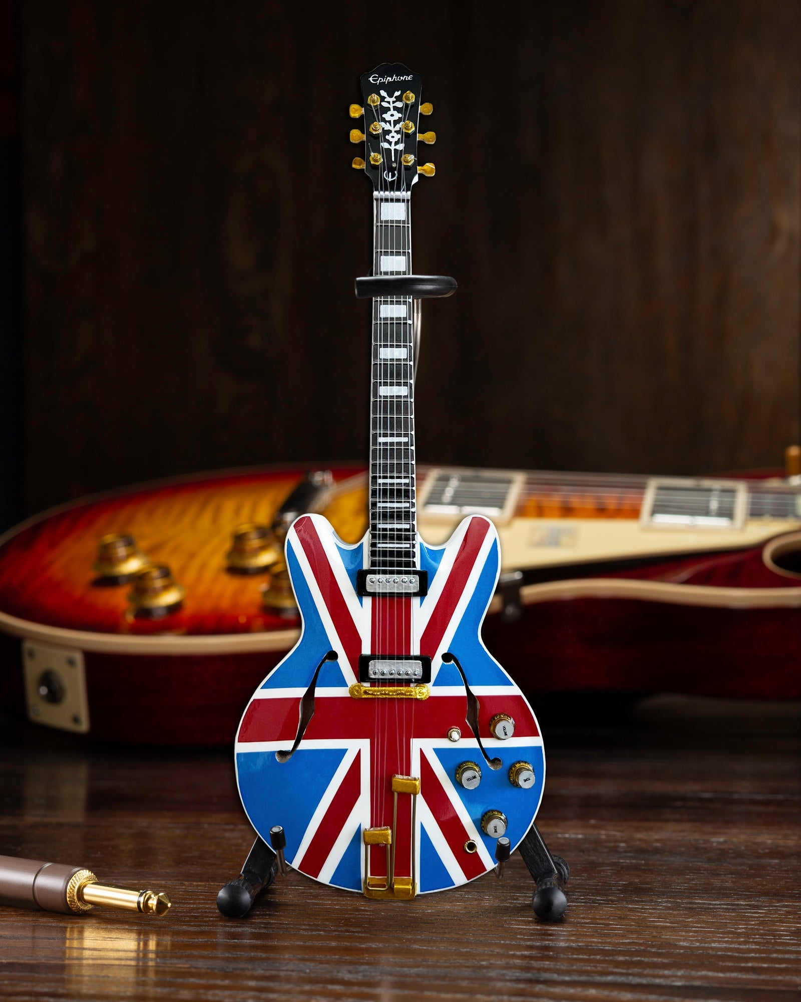 Epiphone® "Union Jack Sheraton” Casino 1:4 Scale Mini Guitar Model - Randy's LLC