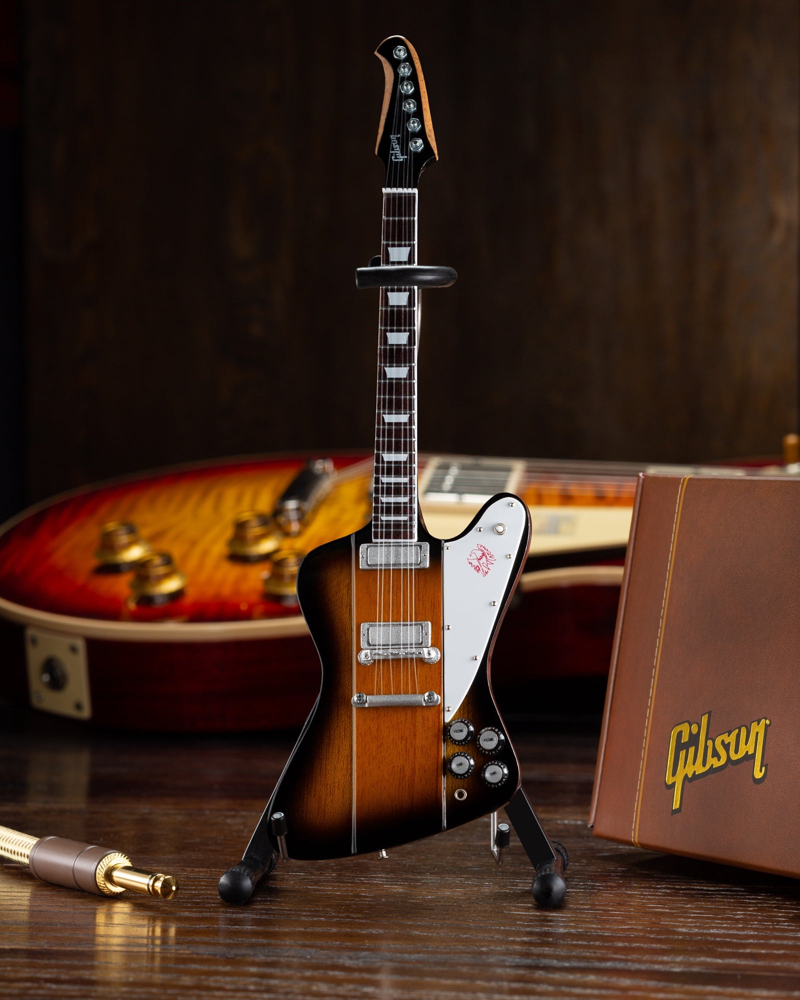 Gibson® Firebird® V Vintage Sunburst 1:4 Scale Mini Guitar Model - Randy's LLC