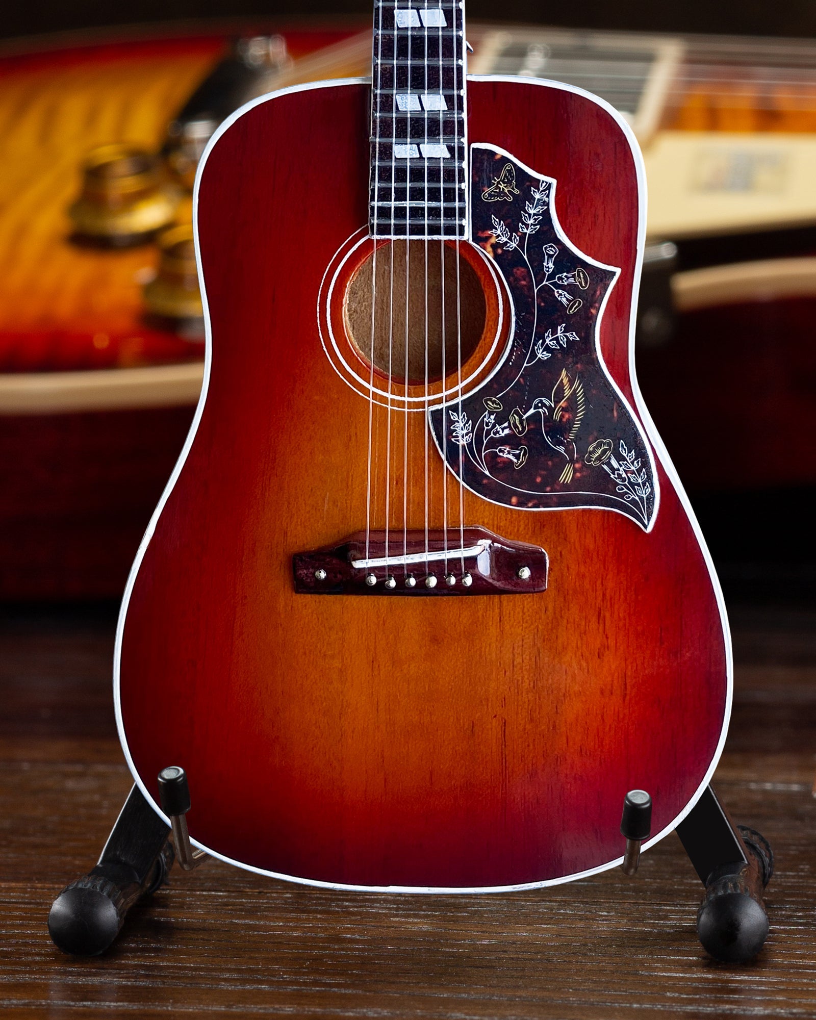 Gibson® Hummingbird® Vintage Cherry 1:4 Scale Mini Guitar Model - Randy's LLC