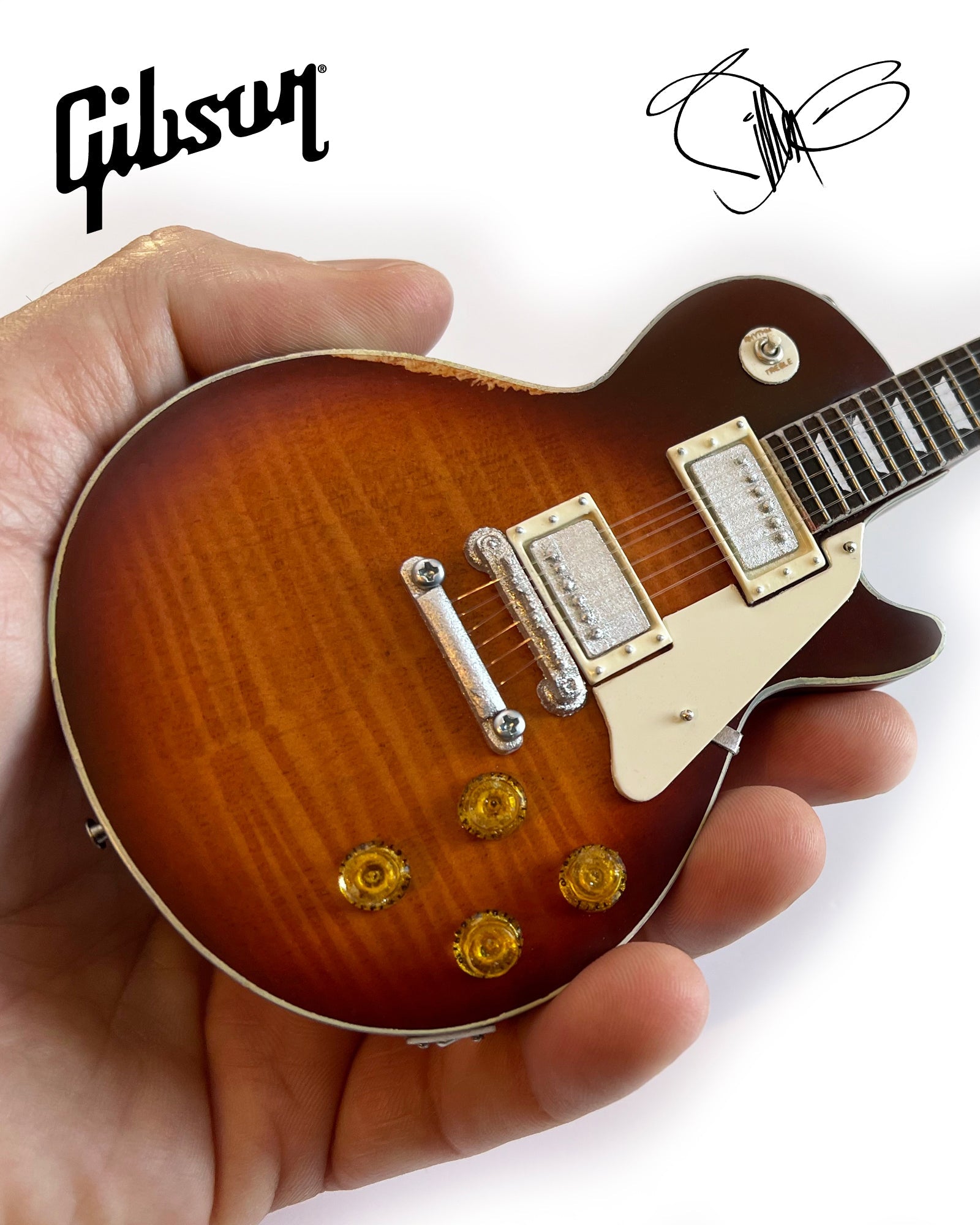 Billy F Gibbons Aged "Pearly Gates" Gibson Les Paul Mini Guitar Model - Randy's LLC