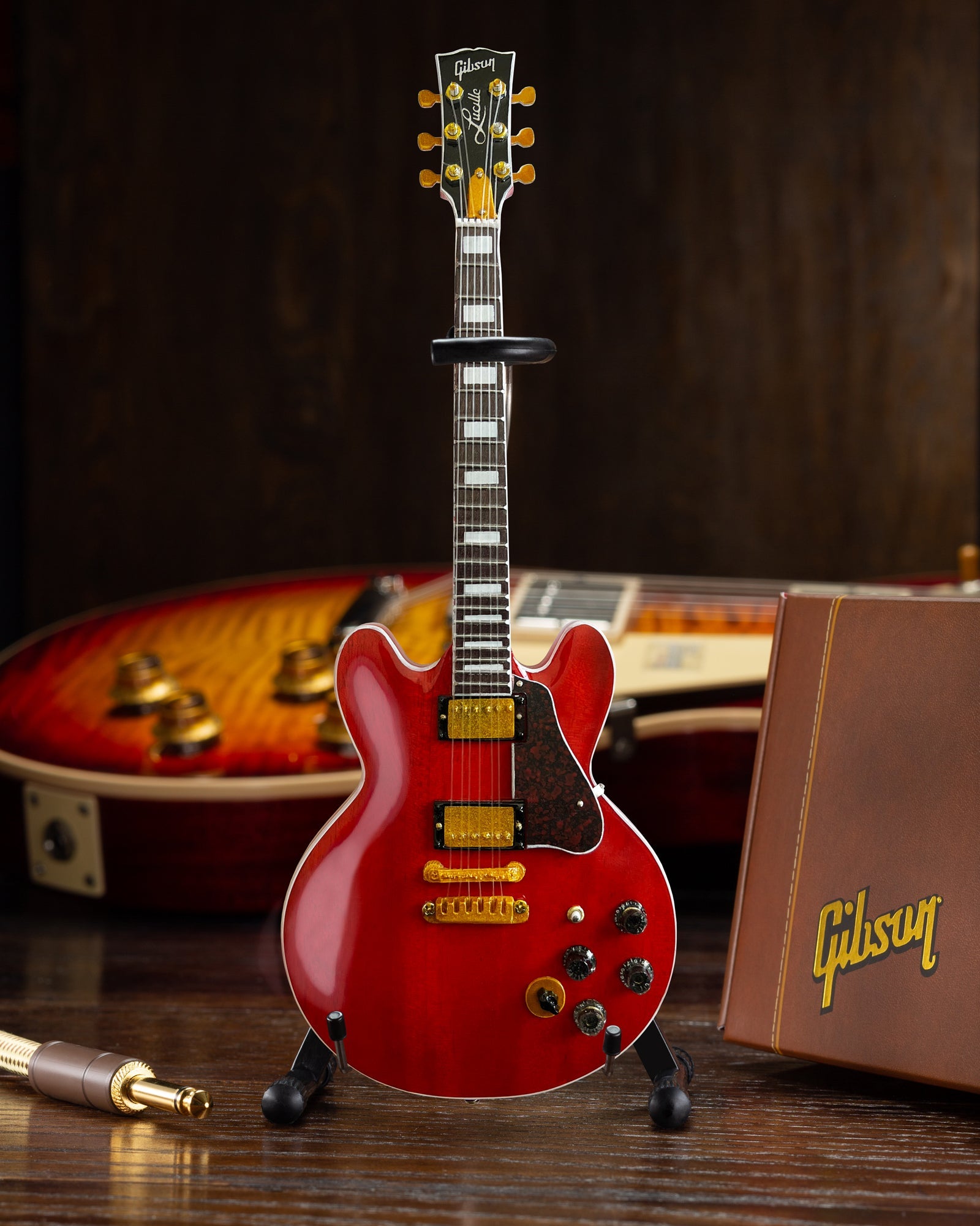 BB KING Gibson ES-355 Lucille Cherry Miniature Guitar Model - Randy's LLC