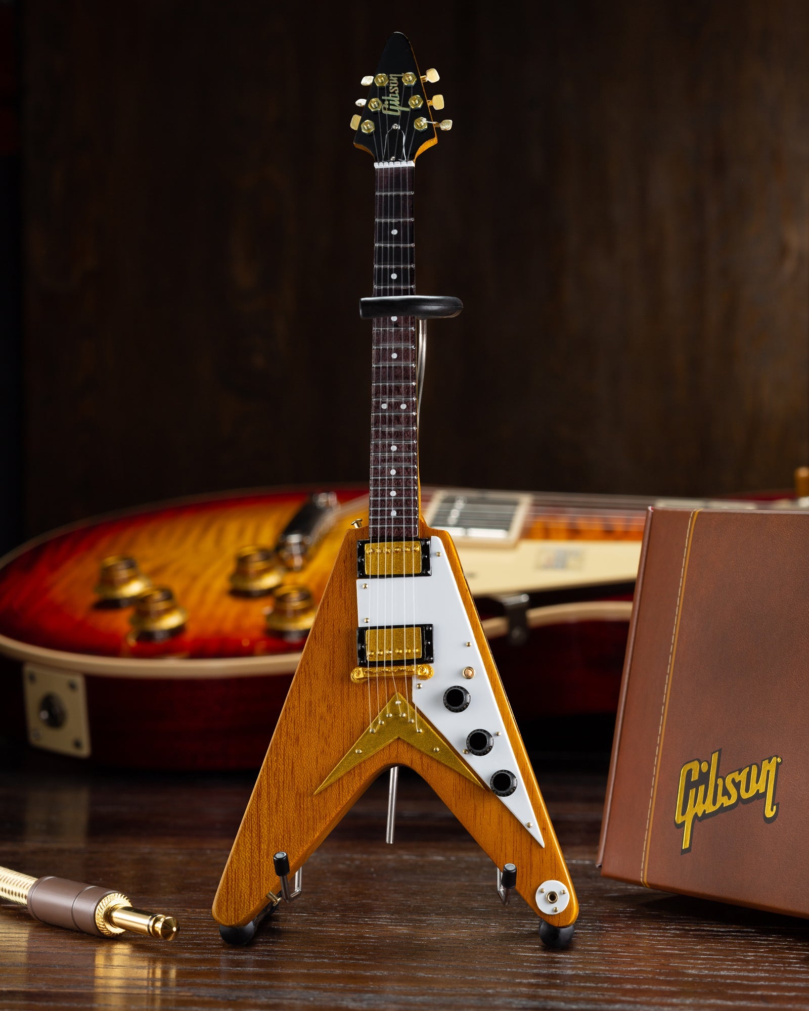 Gibson® '58 Korina Flying V® 1:4 Scale Mini Guitar Model - Randy's LLC