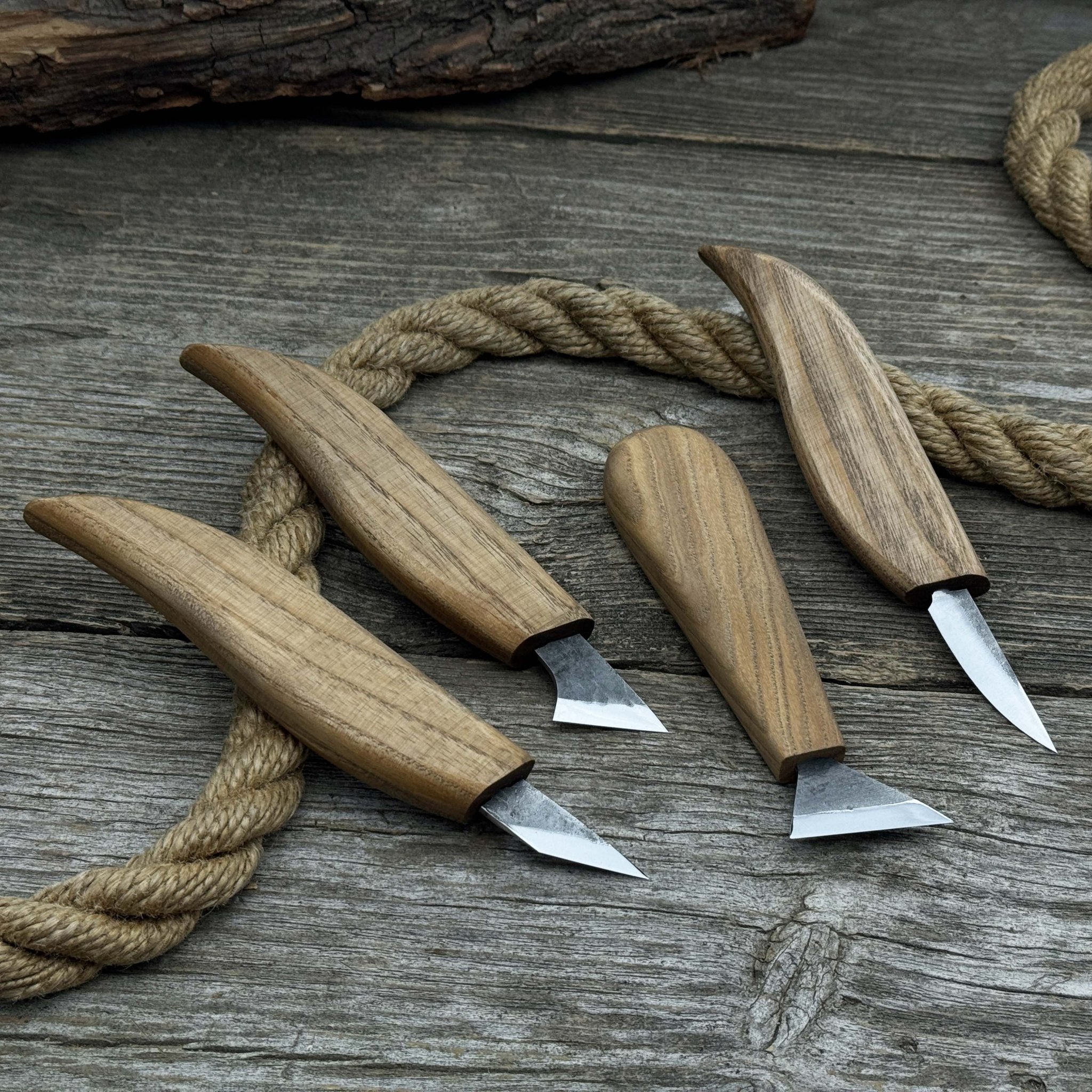 4-Piece Hand-Forged Wood Carving Knife Set - Randy's LLC