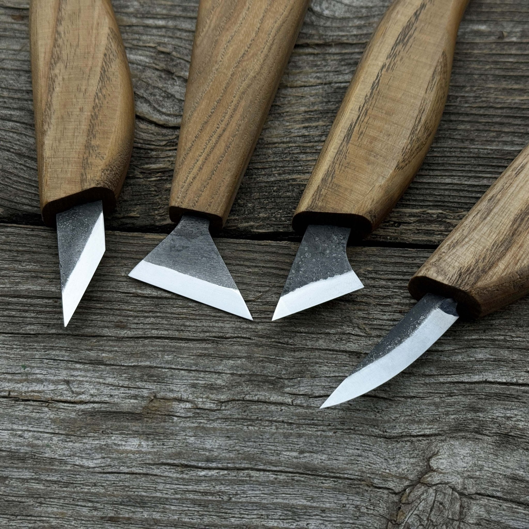 4-Piece Hand-Forged Wood Carving Knife Set - Randy's LLC