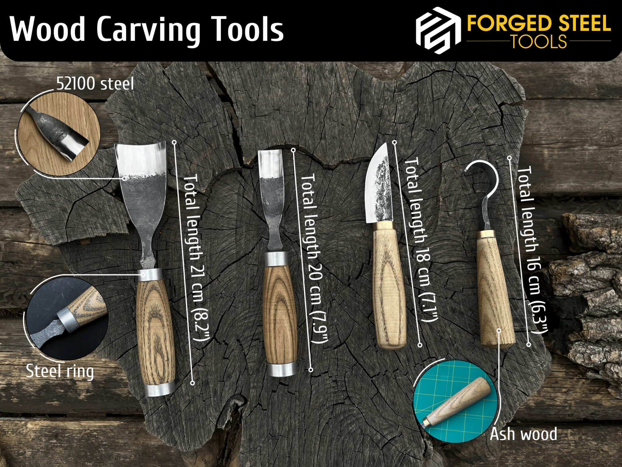 4-Piece Wood Carving Tool Set - Randy's LLC