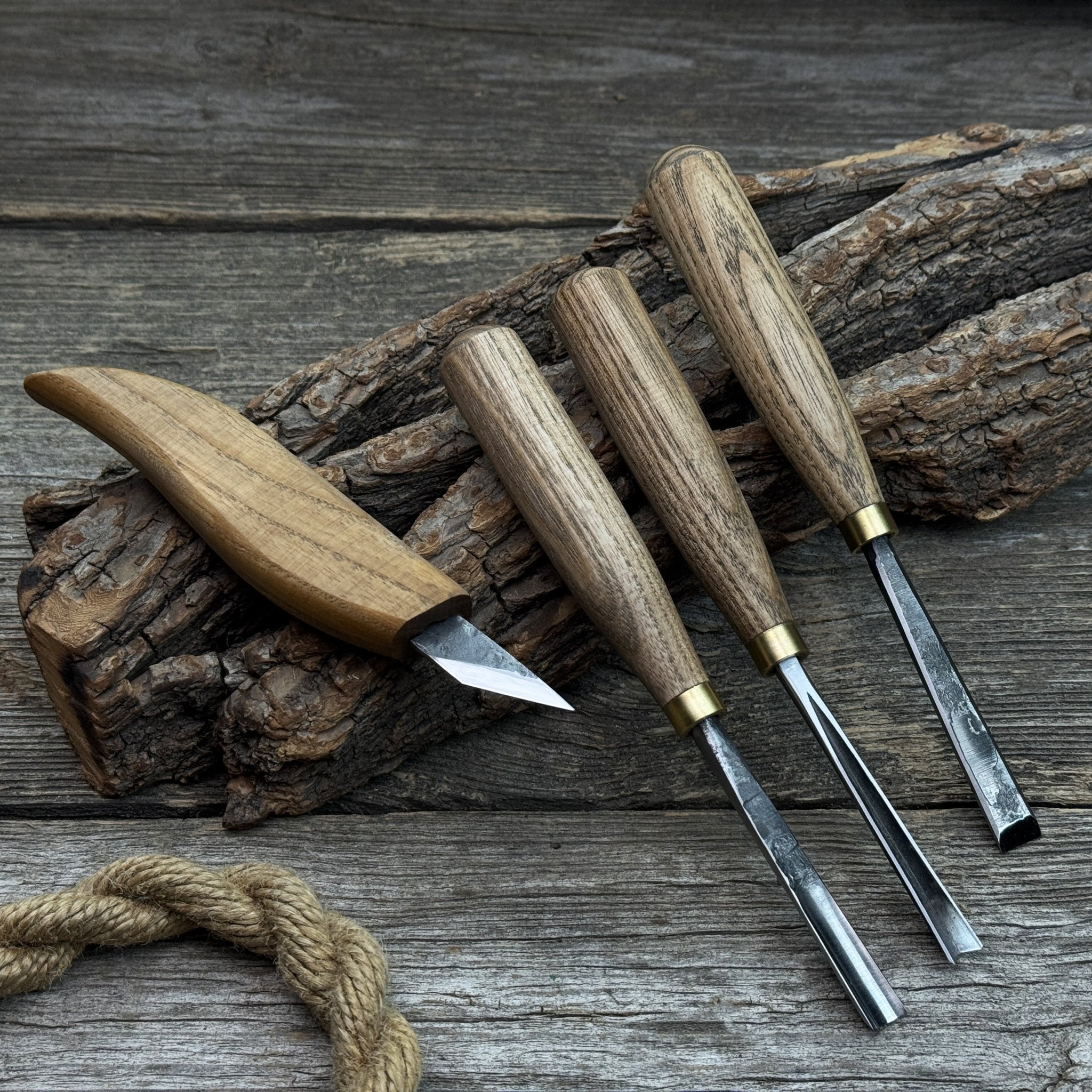 4-Piece Hand-Forged Wood Carving Tool Set - Randy's LLC