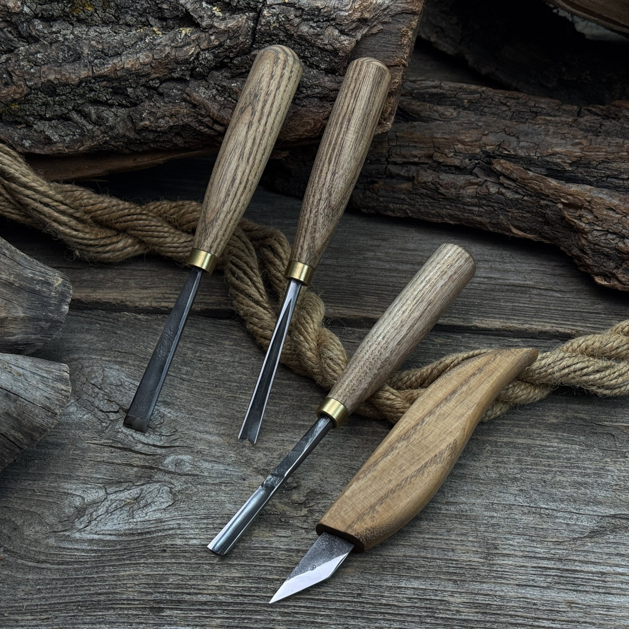 4-Piece Hand-Forged Wood Carving Tool Set - Randy's LLC