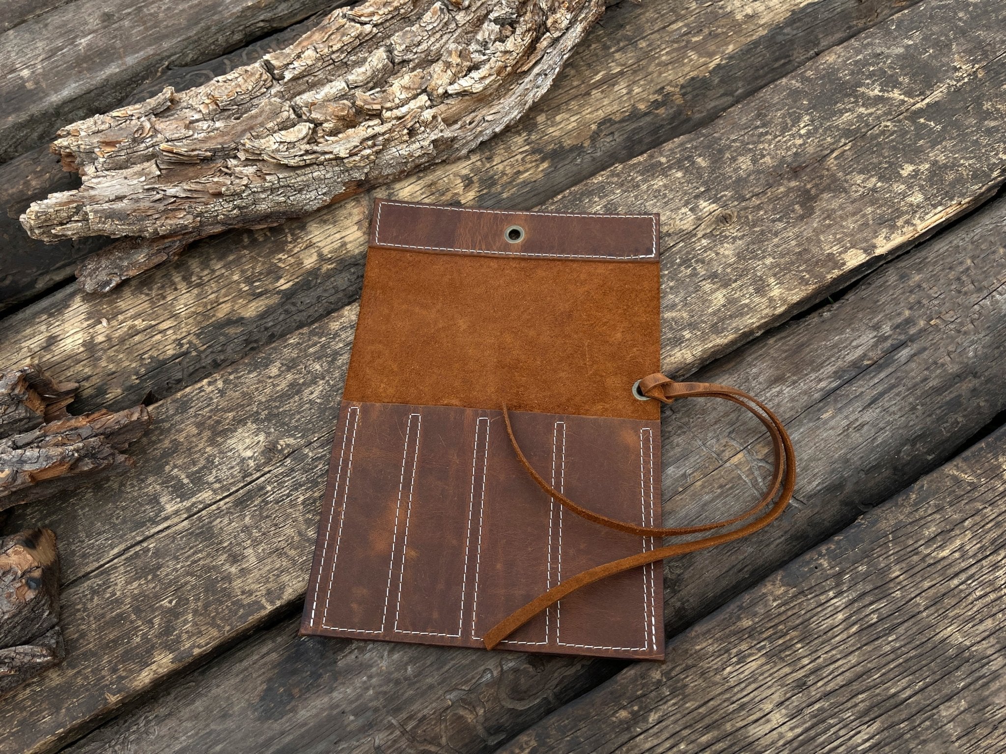 4 Pocket Leather Chisel Roll - Randy's LLC