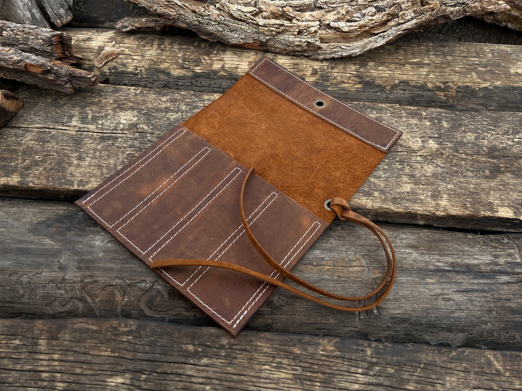 4 Pocket Leather Chisel Roll - Randy's LLC