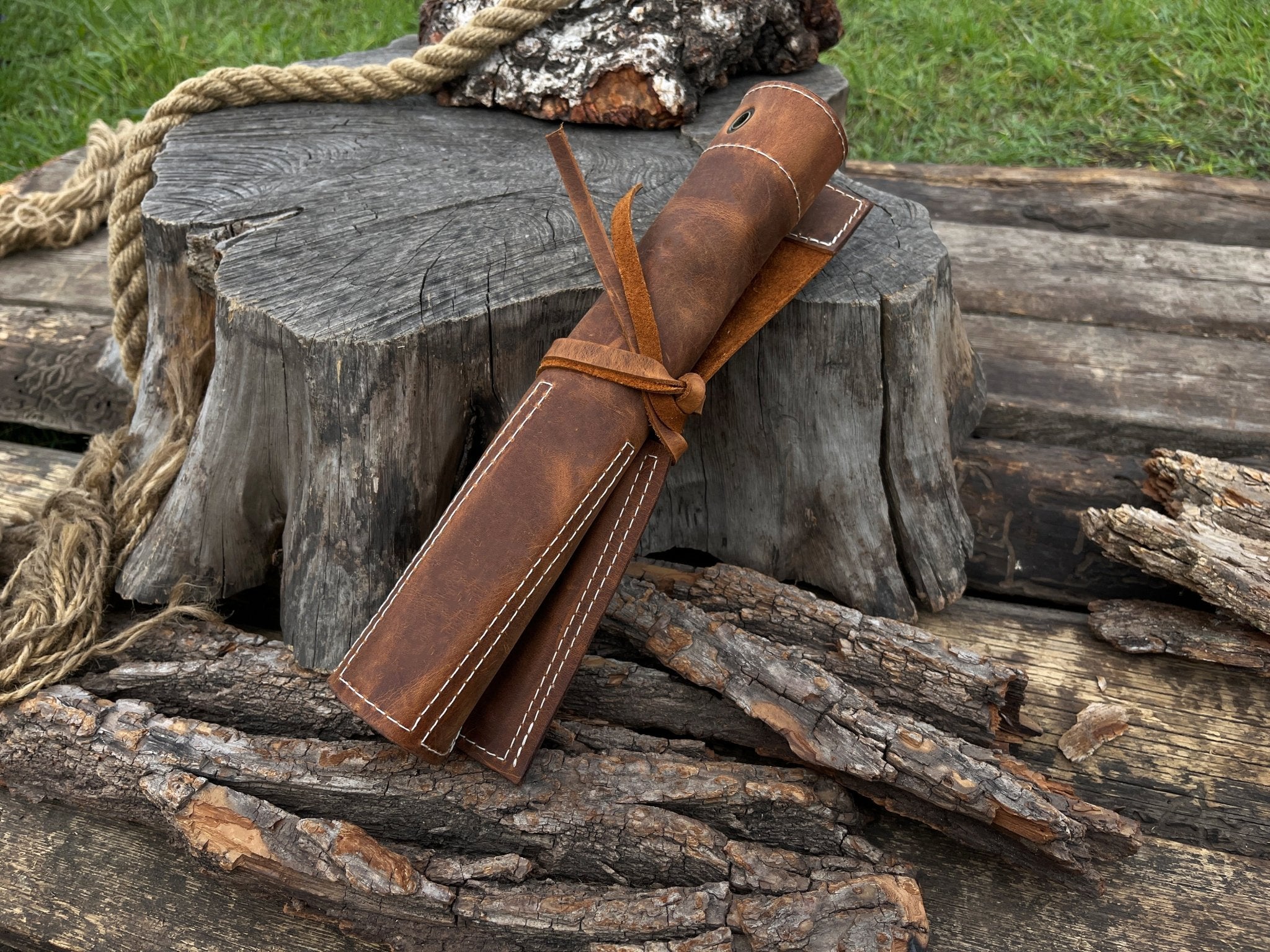 4 Pocket Leather Chisel Roll - Randy's LLC