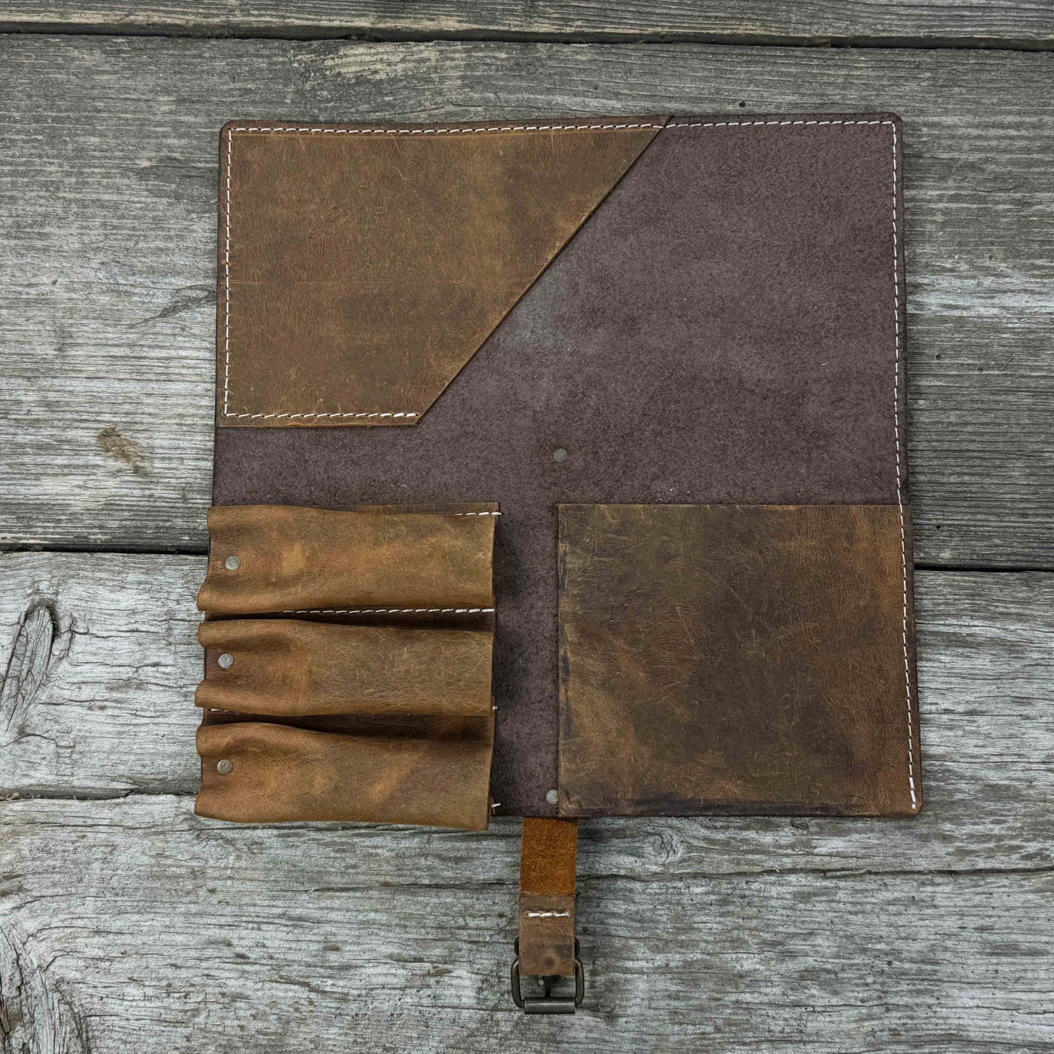4 Pocket Leather Tool Roll for Carving Tools - Randy's LLC