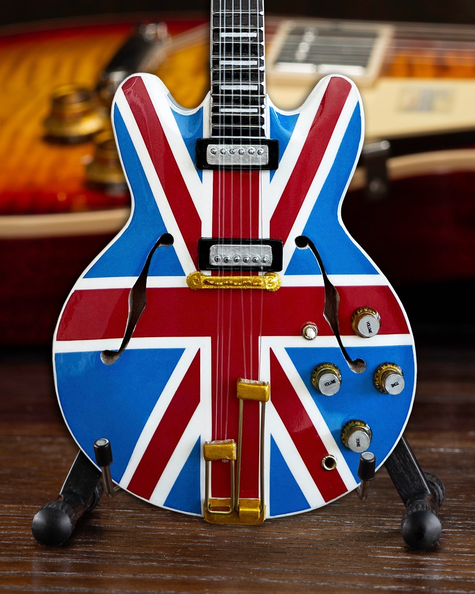 Epiphone® "Union Jack Sheraton” Casino 1:4 Scale Mini Guitar Model - Randy's LLC