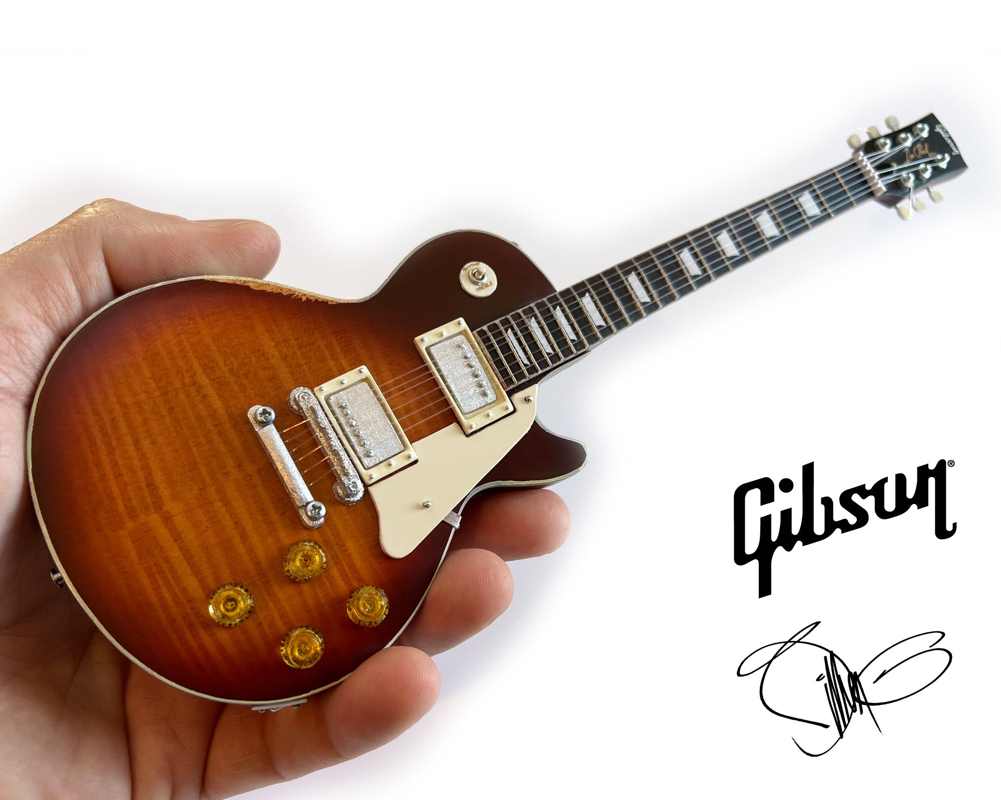 Billy F Gibbons Aged "Pearly Gates" Gibson Les Paul Mini Guitar Model - Randy's LLC