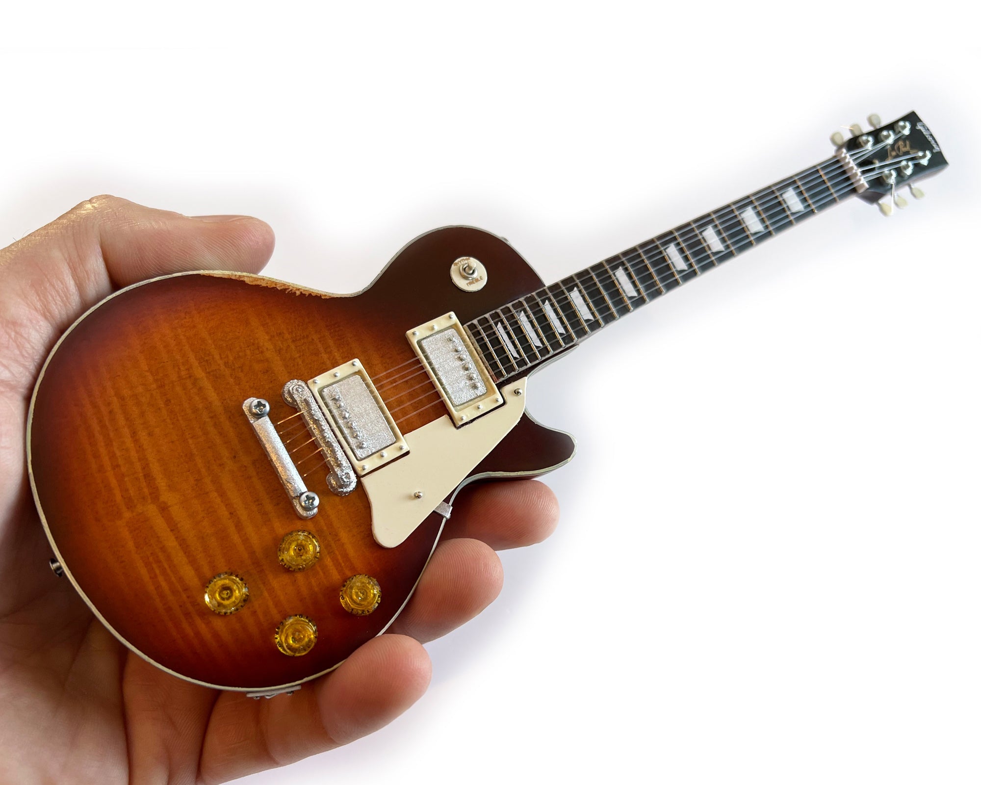 Billy F Gibbons Aged "Pearly Gates" Gibson Les Paul Mini Guitar Model - Randy's LLC