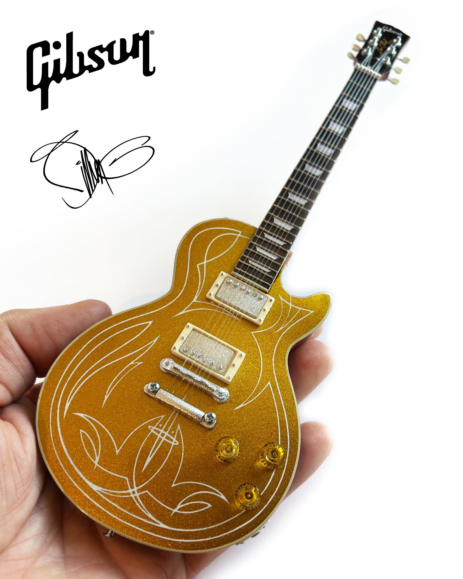 Billy F Gibbons "Pinstripe" Gibson Les Paul Goldtop Mini Guitar Model - Randy's LLC