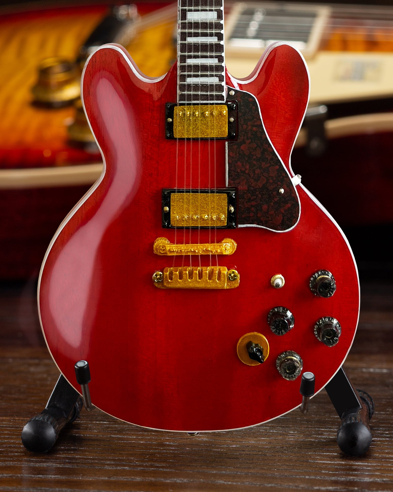 BB KING Gibson ES-355 Lucille Cherry Miniature Guitar Model - Randy's LLC