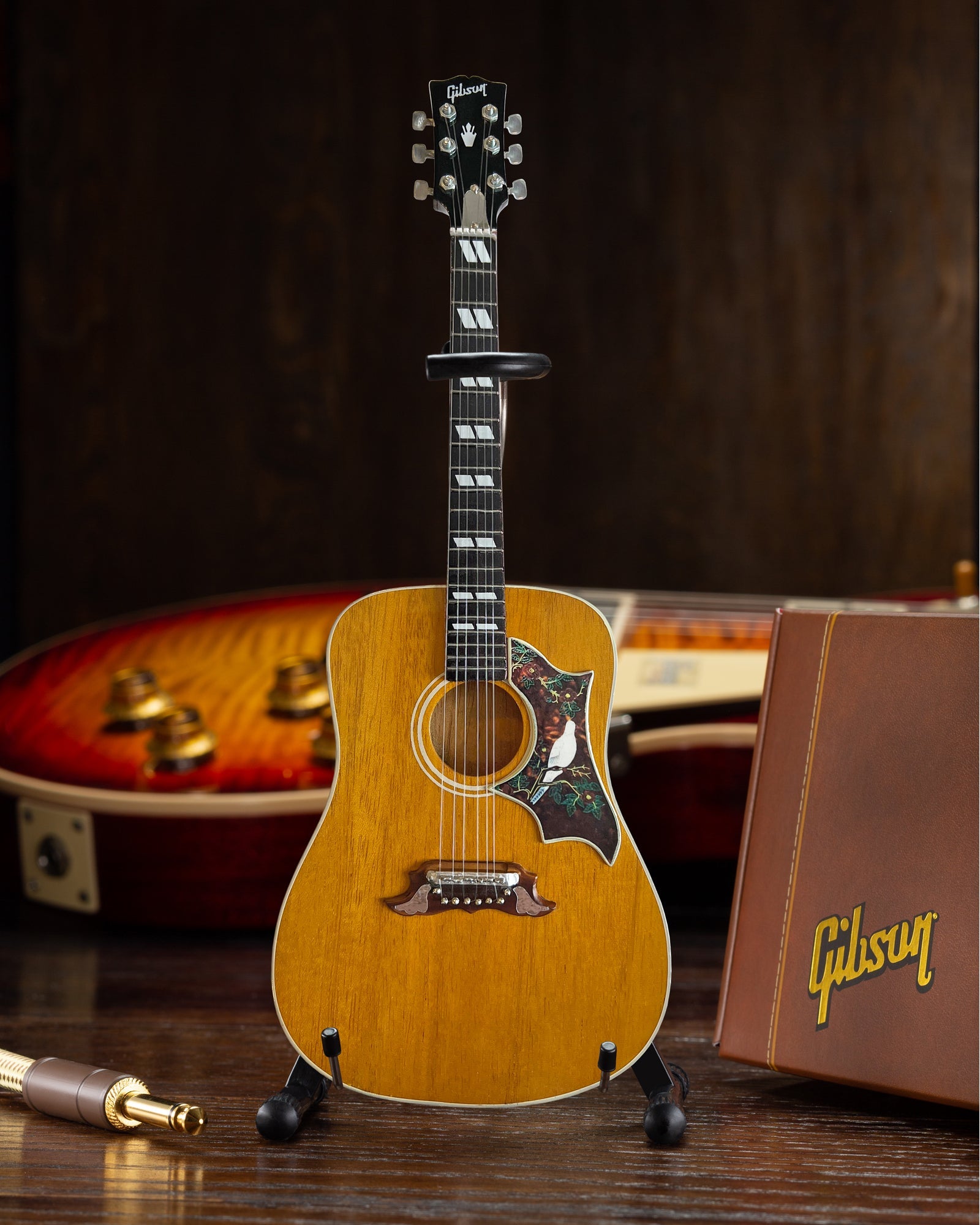 Gibson Dove Original Acoustic 1:4 Scale Mini Guitar Model - Antique Natural - Randy's LLC