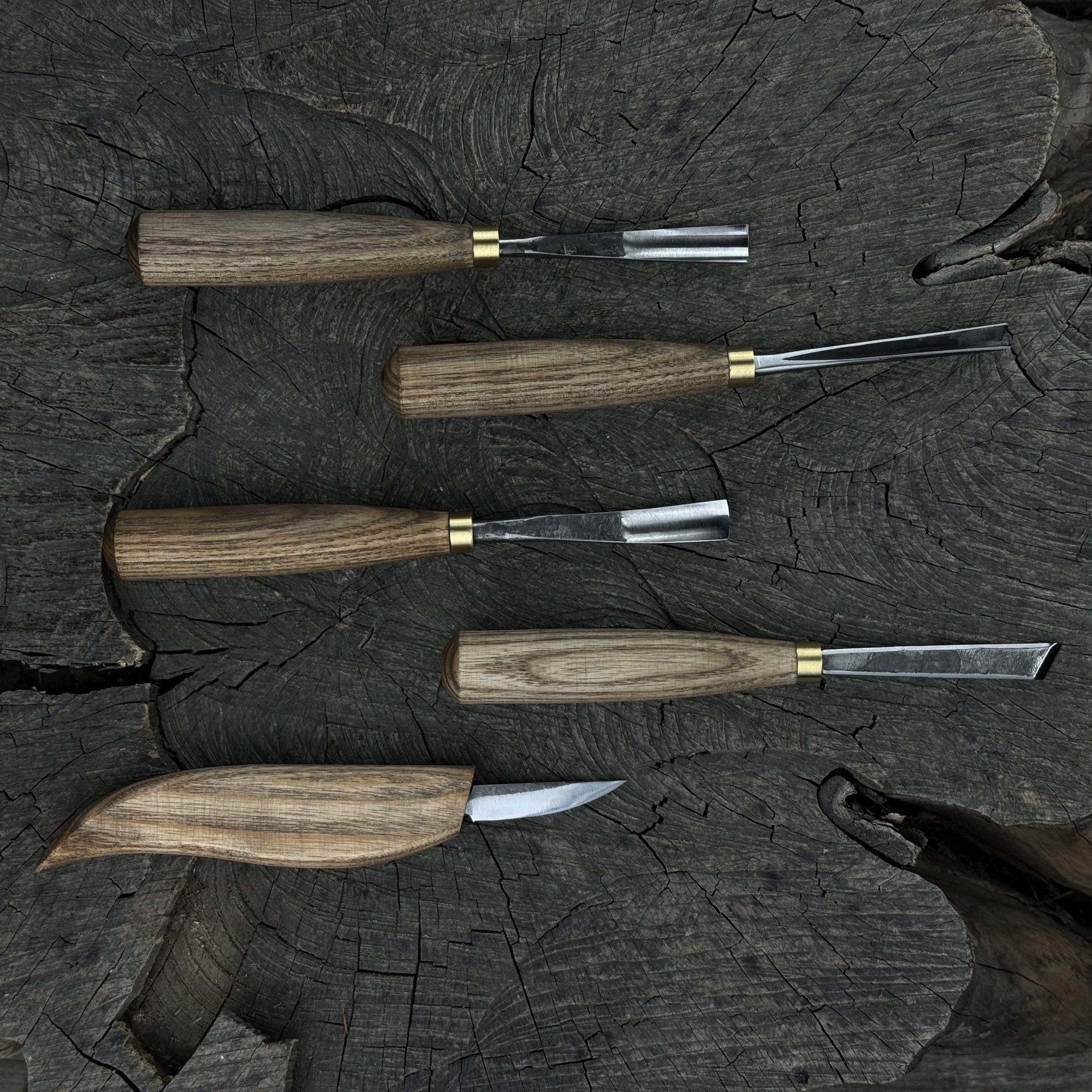 5-Piece Hand-Forged Wood Carving Tool Set - Randy's LLC