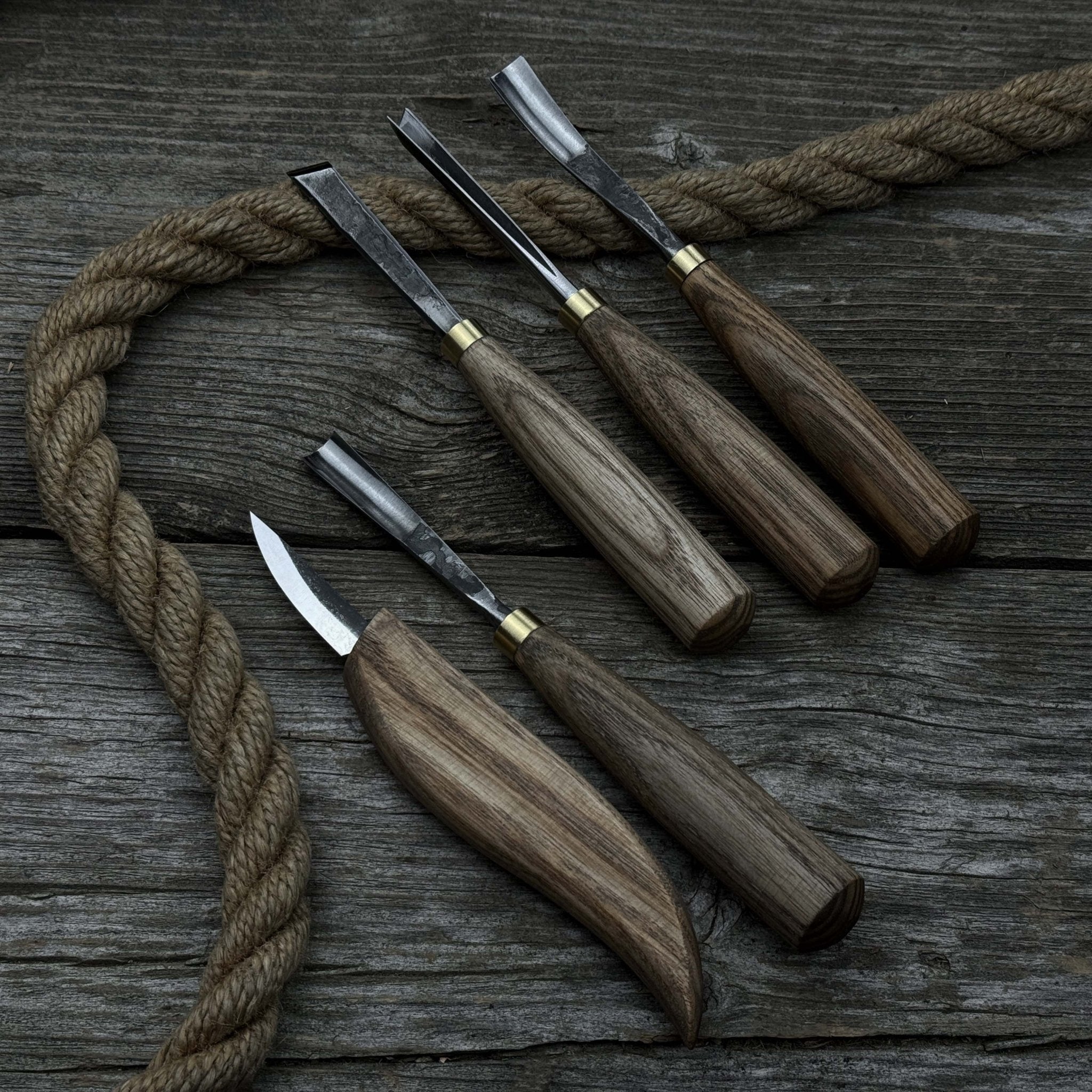5-Piece Hand-Forged Wood Carving Tool Set - Randy's LLC