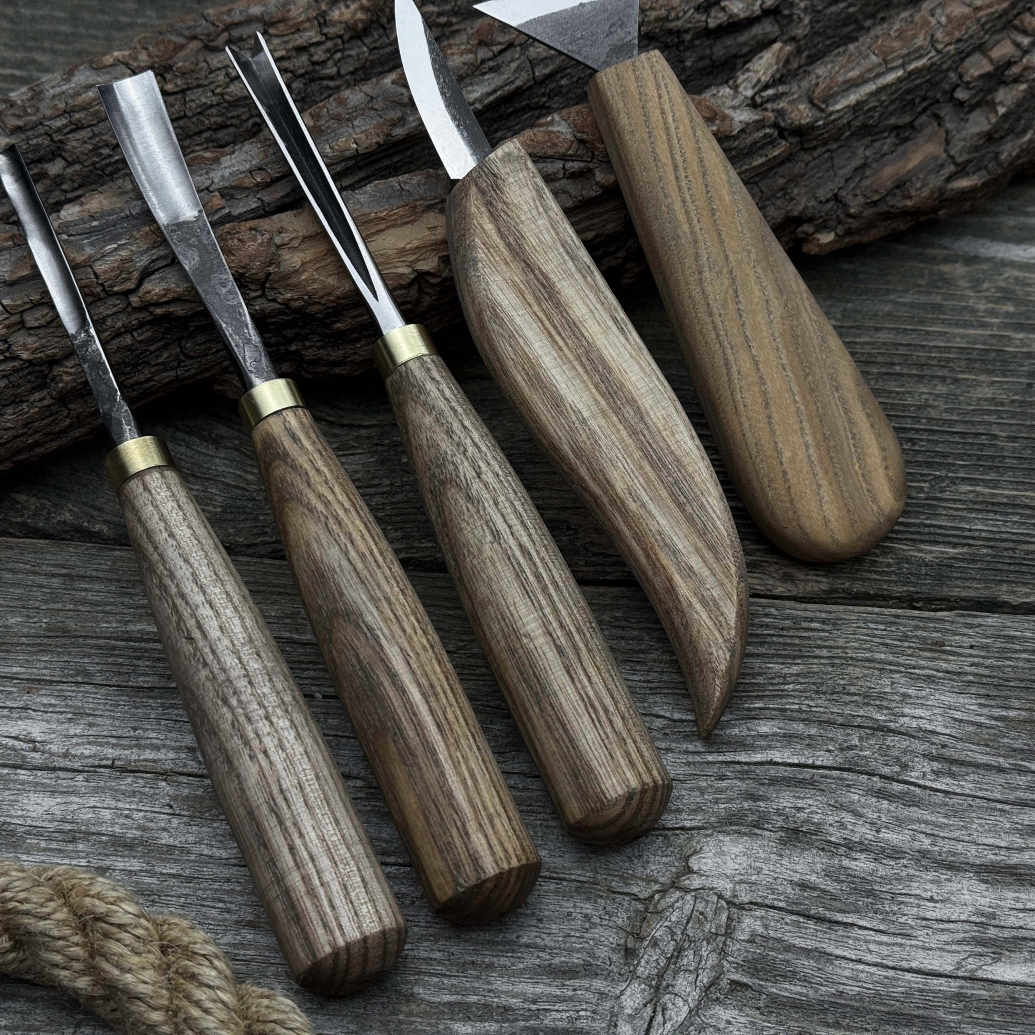 5-Piece Wood Carving Tool Set – Carving Knives, Chisels & Gouges - Randy's LLC