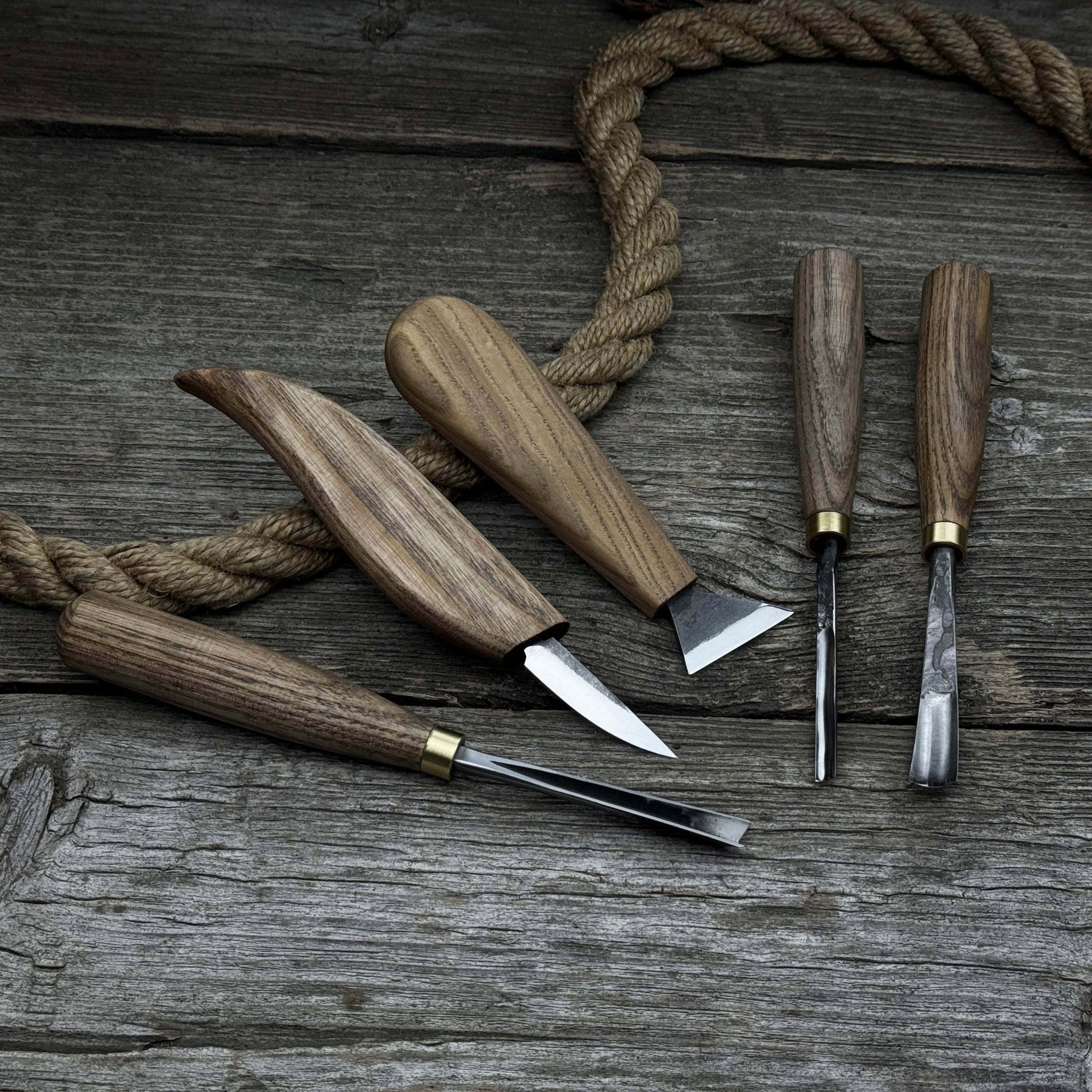5-Piece Wood Carving Tool Set – Carving Knives, Chisels & Gouges - Randy's LLC