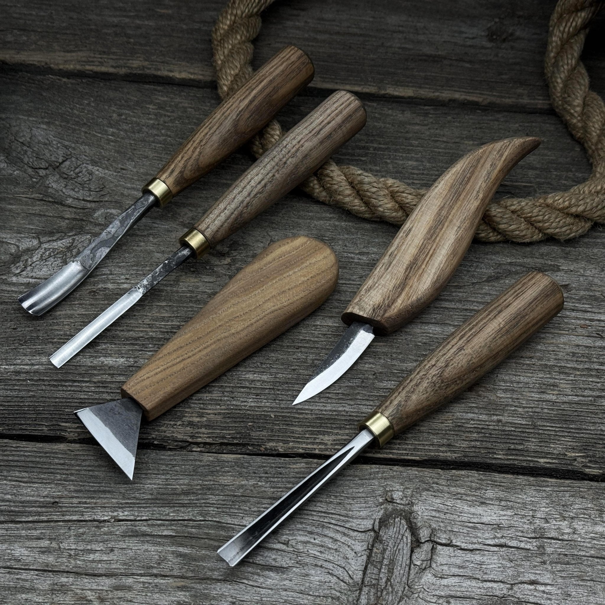 5-Piece Wood Carving Tool Set – Carving Knives, Chisels & Gouges - Randy's LLC