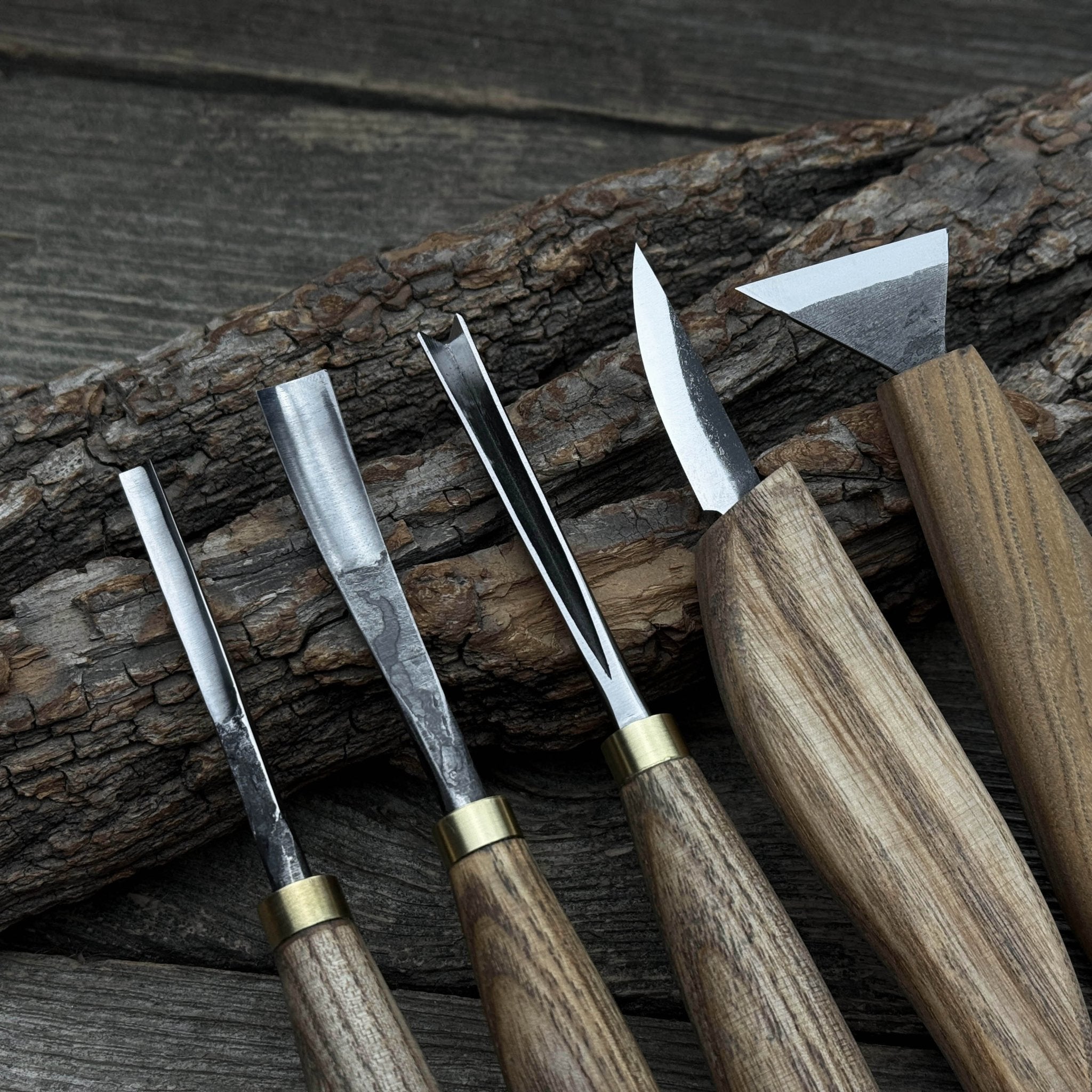 5-Piece Wood Carving Tool Set – Carving Knives, Chisels & Gouges - Randy's LLC