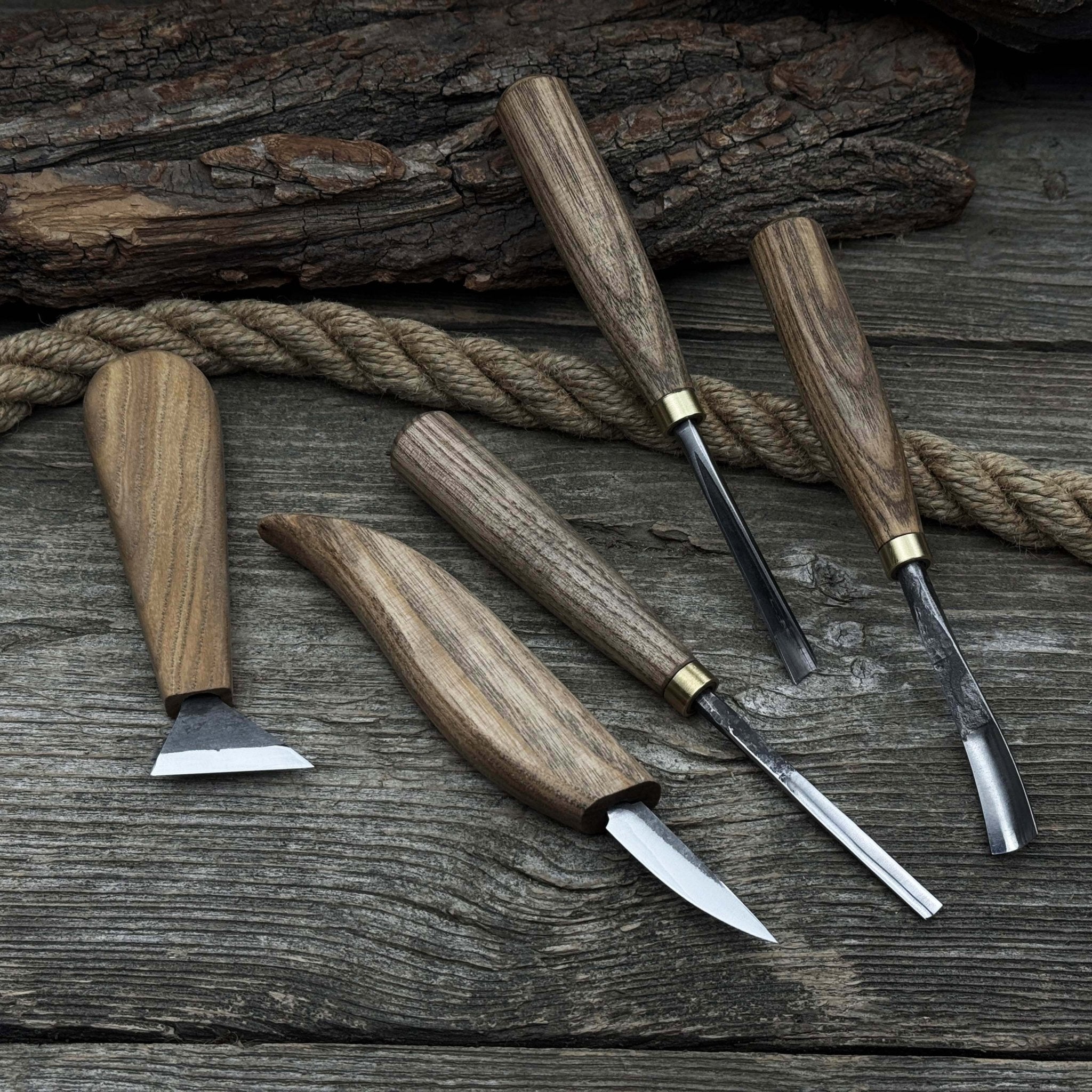 5-Piece Wood Carving Tool Set – Carving Knives, Chisels & Gouges - Randy's LLC