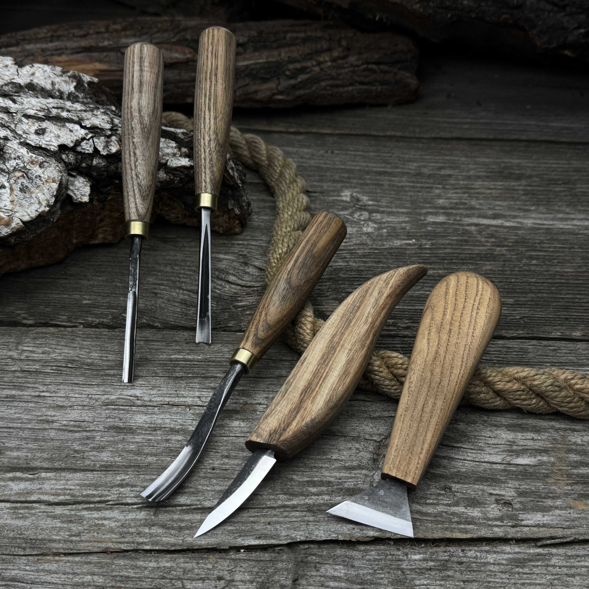 5-Piece Wood Carving Tool Set – Carving Knives, Chisels & Gouges - Randy's LLC