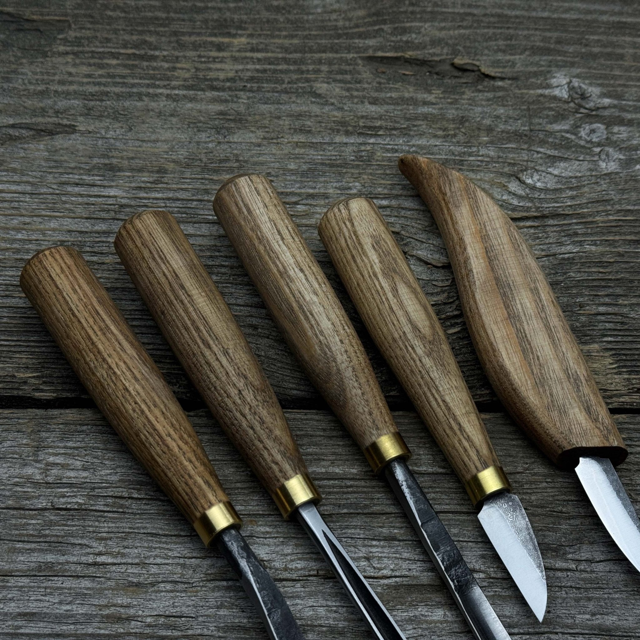 5-Piece Wood Carving Tool Set with Sharpening Board & Leather Case - Randy's LLC