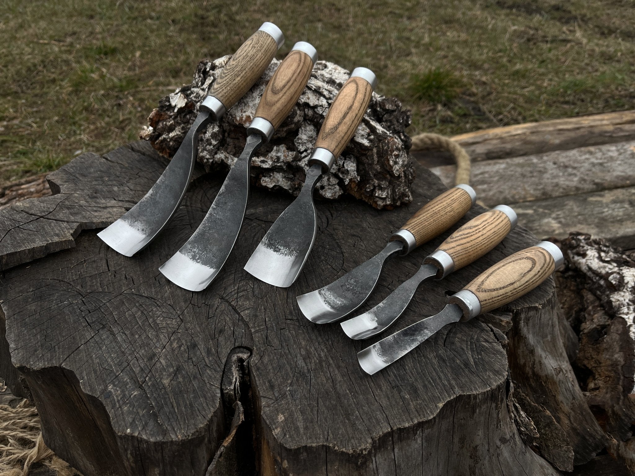 6-Piece Long Bent Gouge Set - Randy's LLC