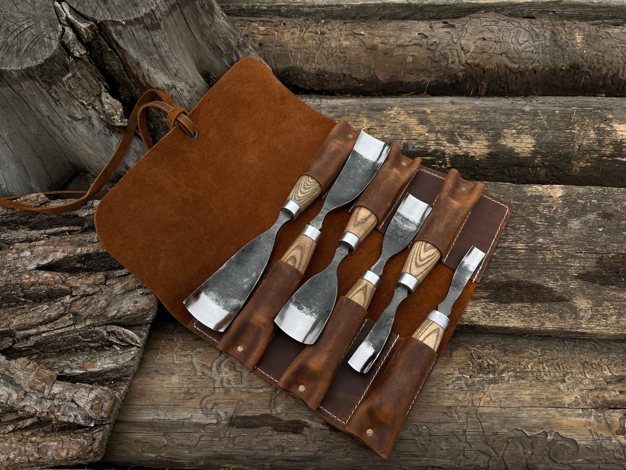 6-Piece Long Bent Gouge Set - Randy's LLC