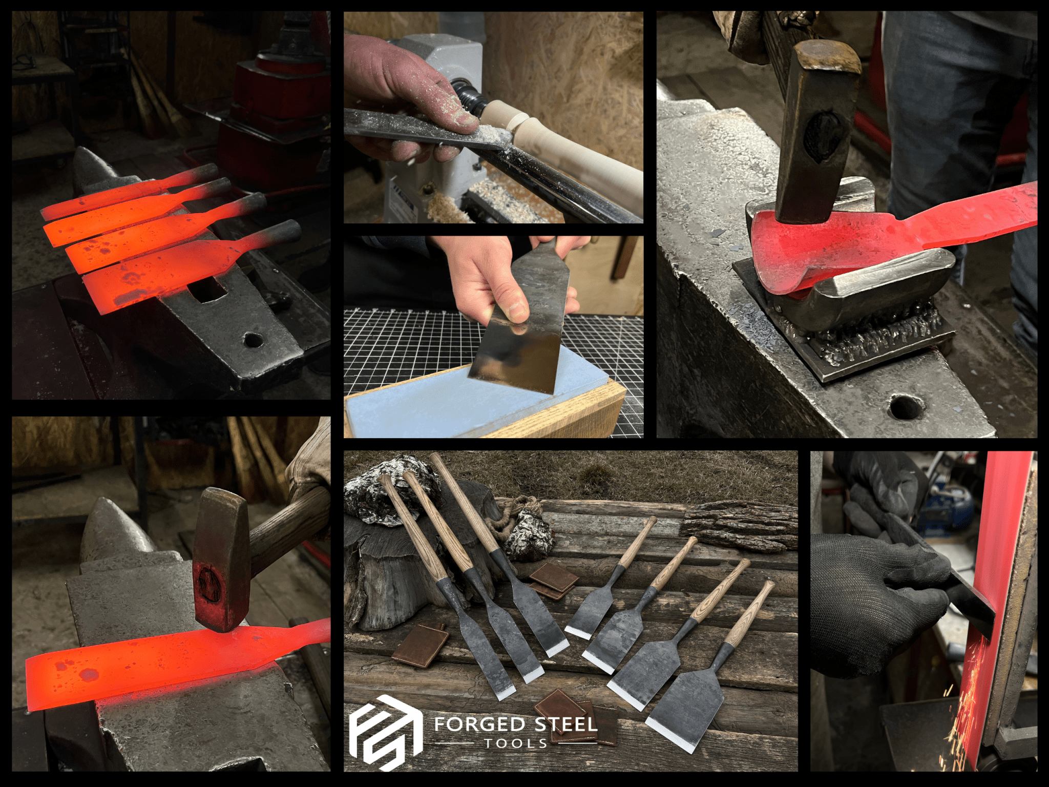 7-Piece Long Timber Framing Chisel Set - Randy's LLC