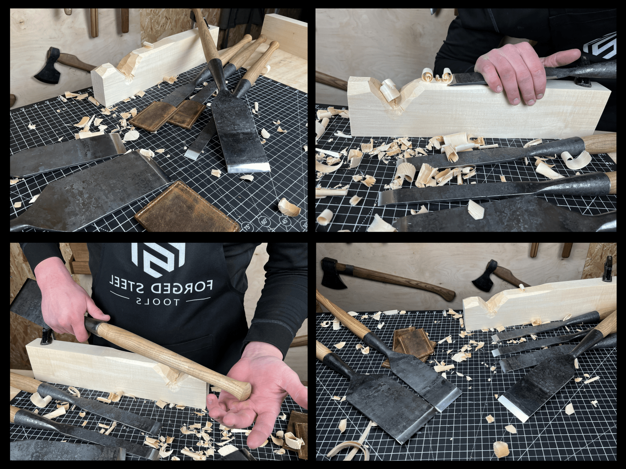 7-Piece Long Timber Framing Chisel Set - Randy's LLC