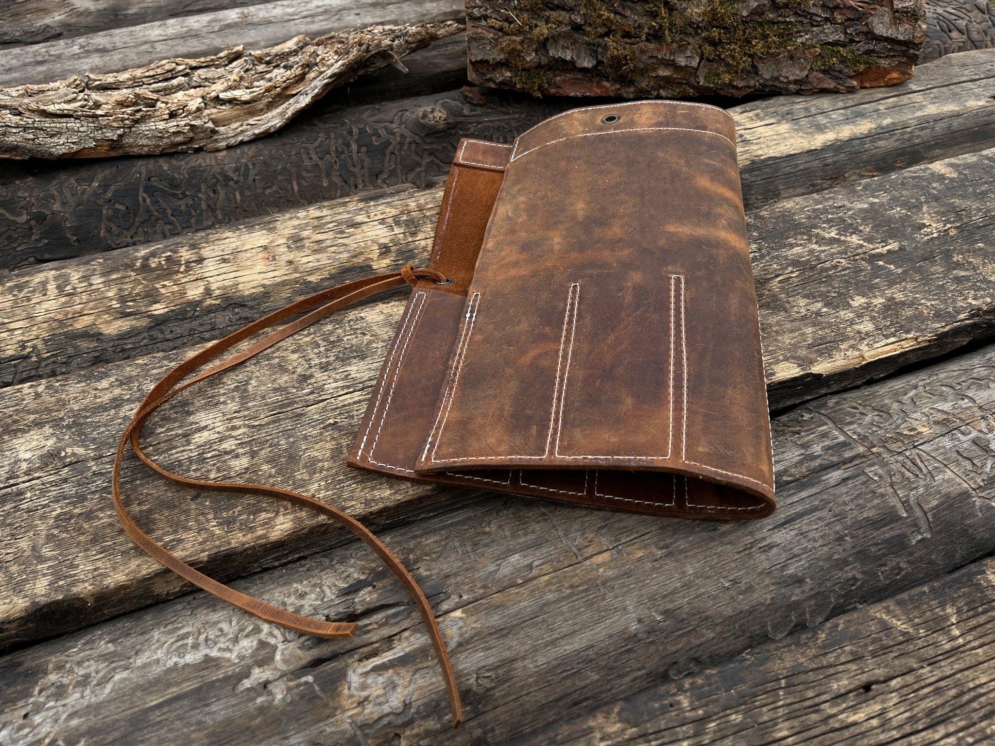 8 Pocket Leather Chisel Roll - Randy's LLC