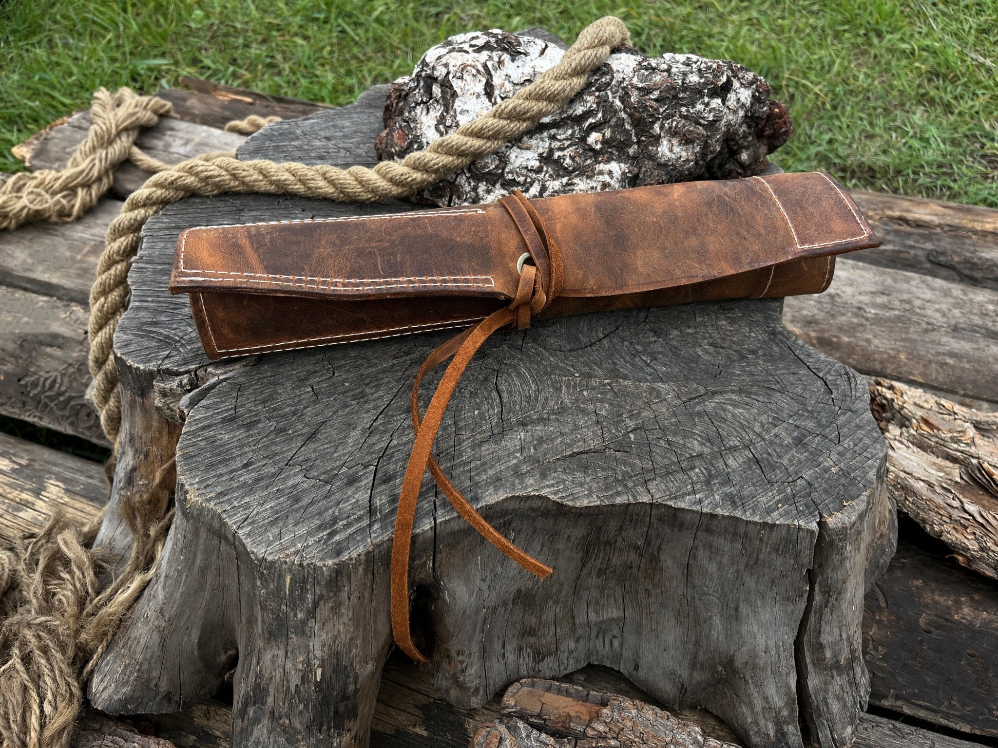 8 Pocket Leather Chisel Roll - Randy's LLC